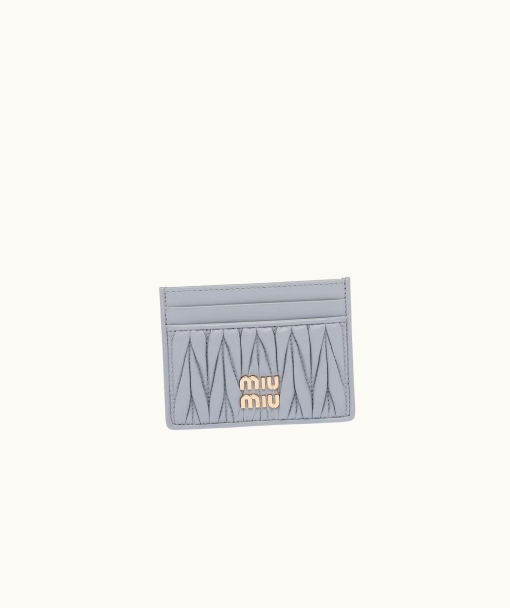 Miu Miu Miu Miu Matelassé Nappa Leather Card Holder UZ0153380