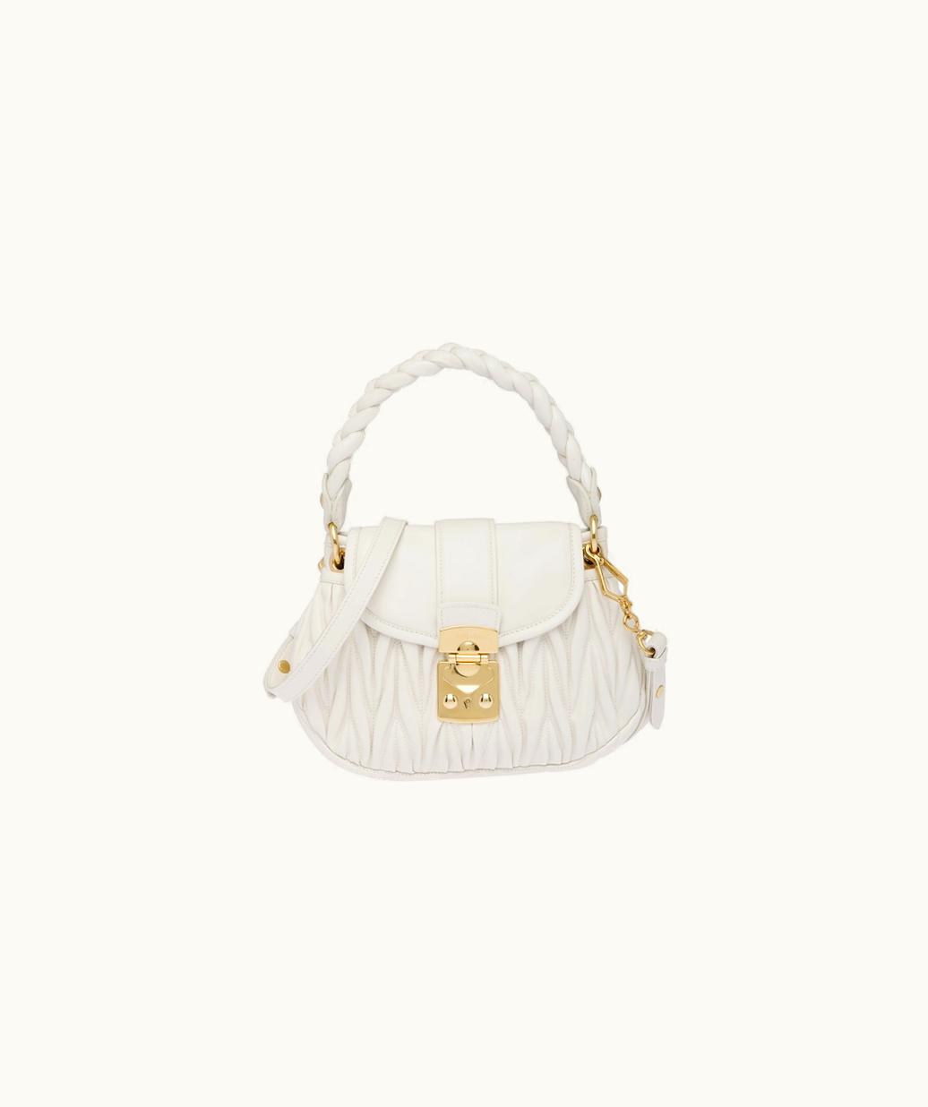 Miu Miu Miu Miu Coffer Matelassé Nappa Leather Handbag UZ0153388