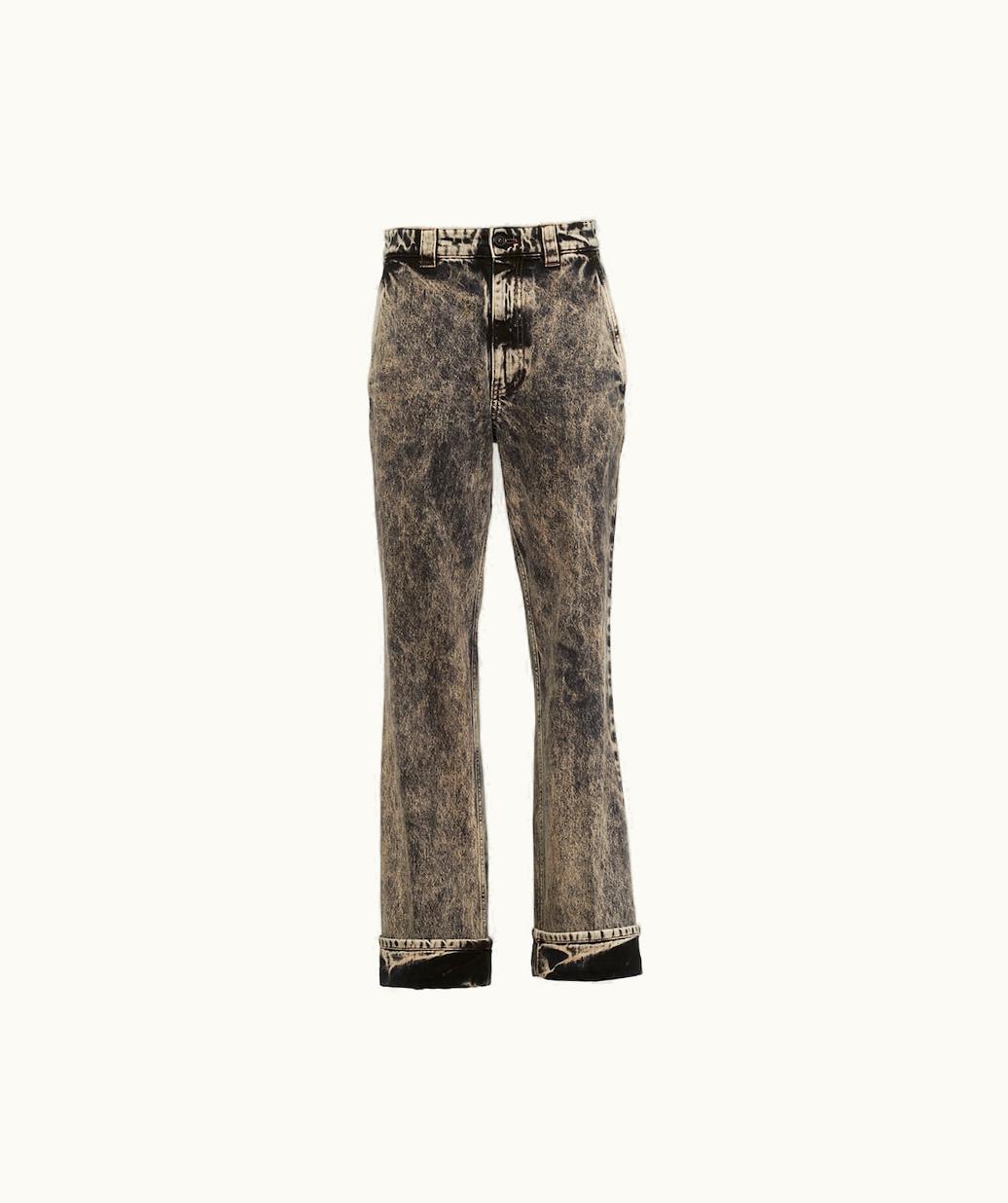Miu Miu Miu Miu Marbleized Denim Jeans UZ0153393