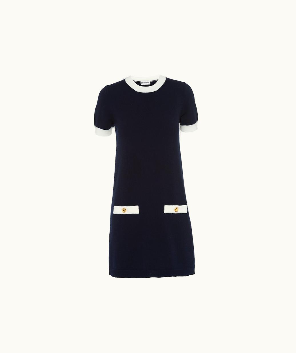 Miu Miu Miu Miu Crew-Neck Cashmere Dress