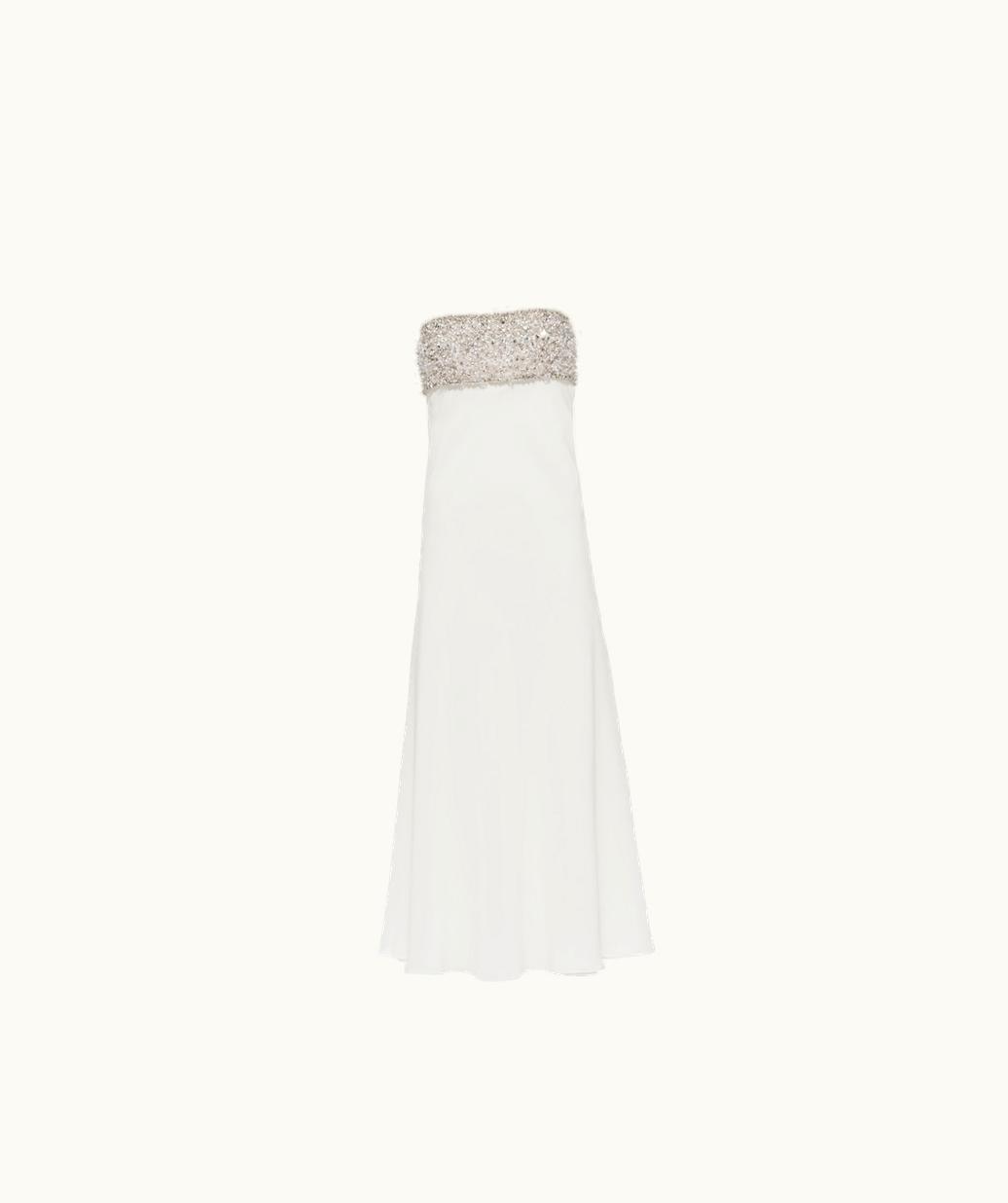 Miu Miu Miu Miu Embroidered Georgette Dress