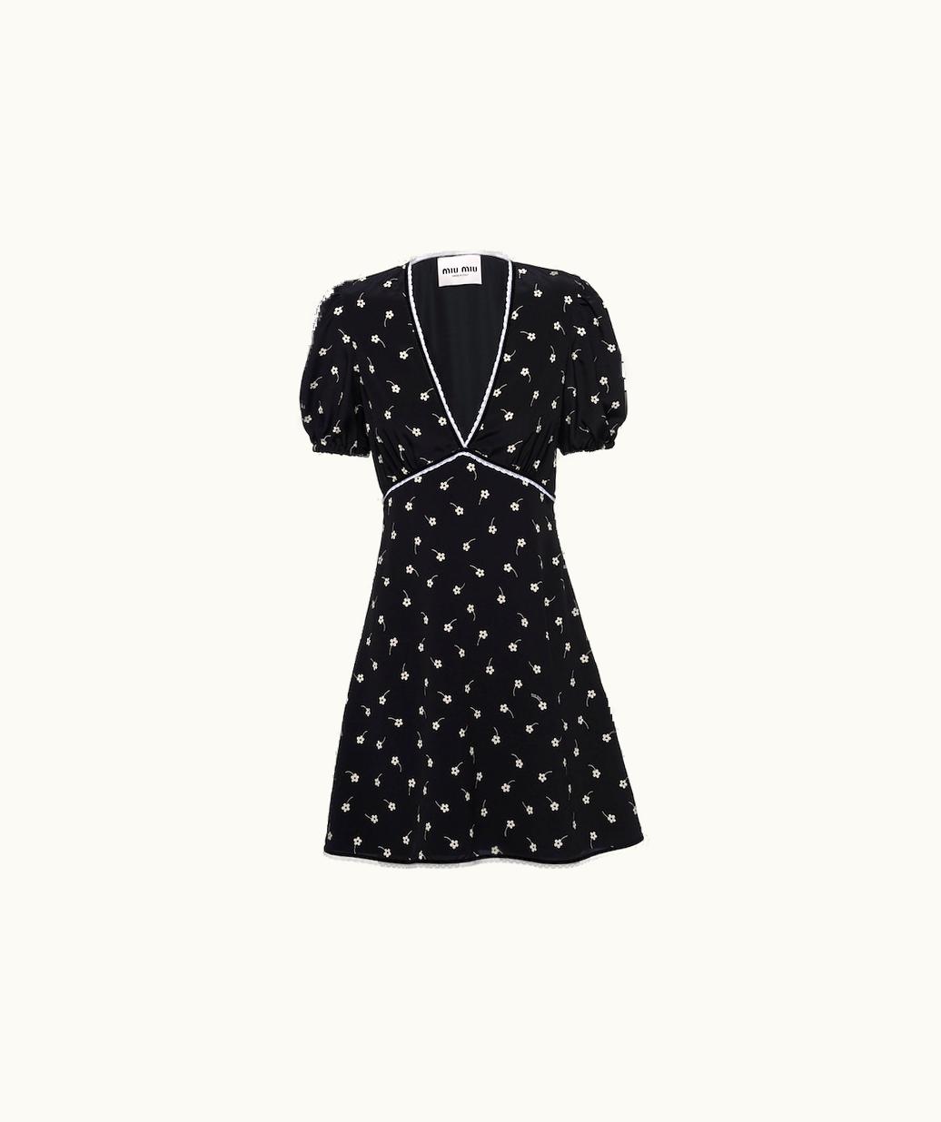 Miu Miu Miu Miu Crepe De Chine Mini-Dress UZ0153413