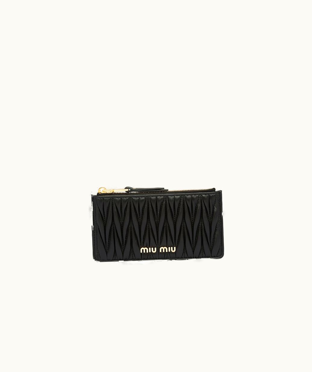 Miu Miu Miu Miu Matelassé Nappa Leather Zipper Wallet UZ0153462