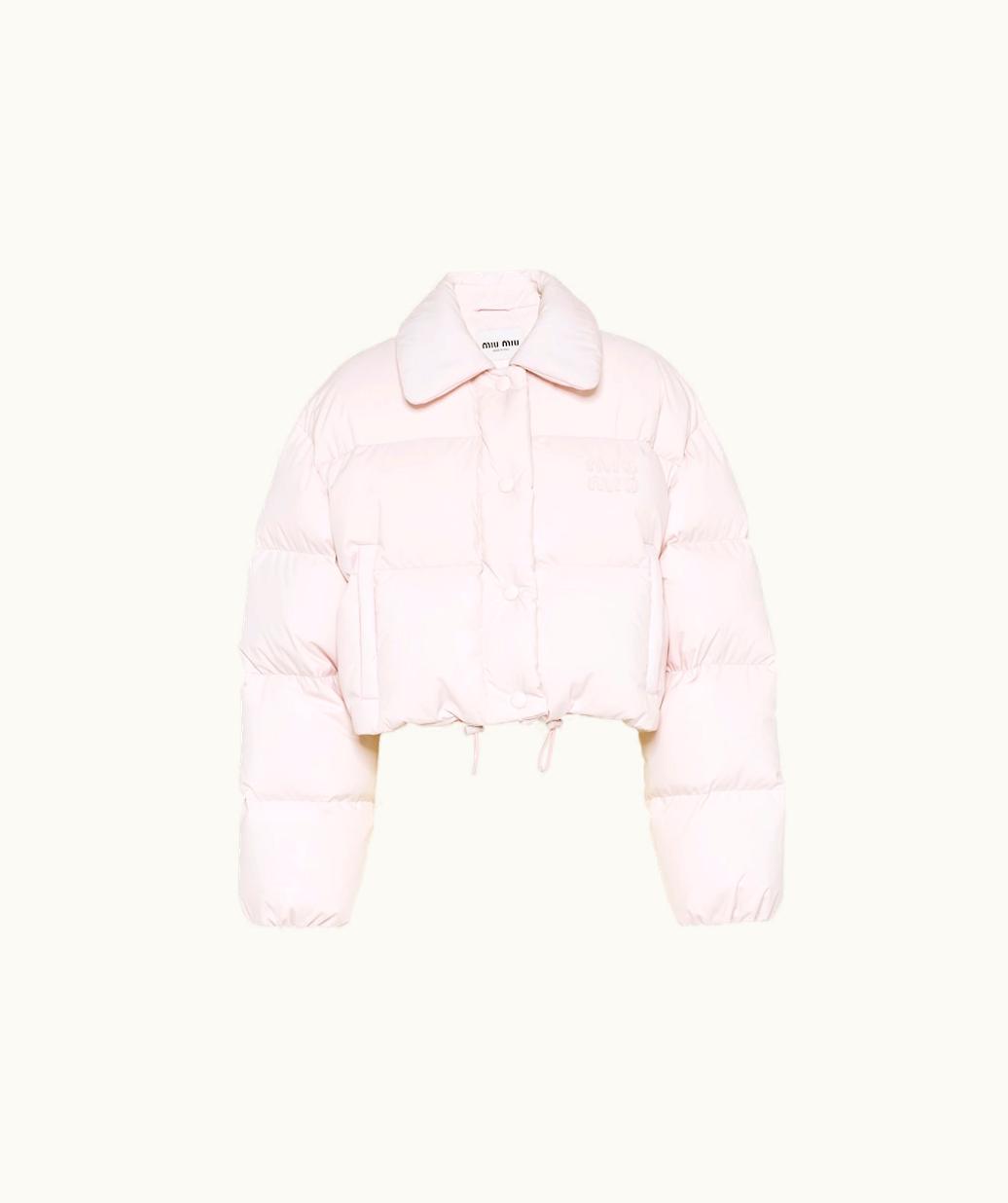 Miu Miu Miu Miu Cropped Technical Pongé Down Jacket UZ0153463