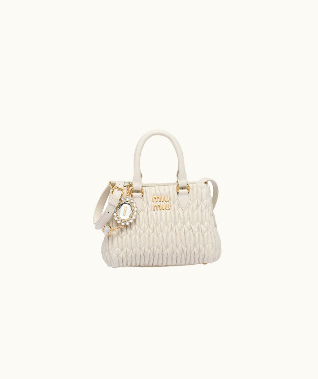 Miu Miu Miu Miu Crystal Nappa Leather Handbag