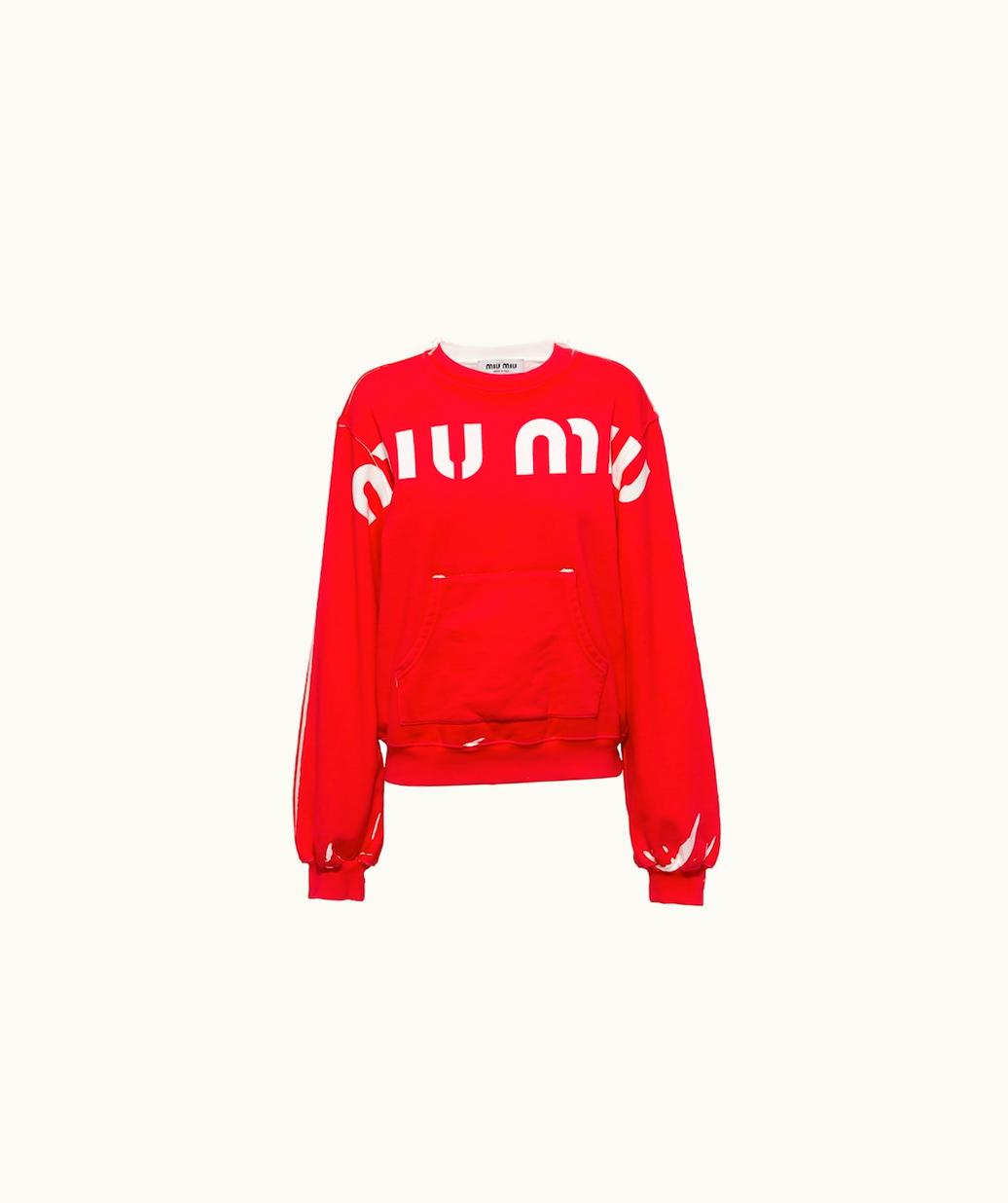 Miu Miu Miu Miu Printed Cotton Sweatshirt UZ0153487