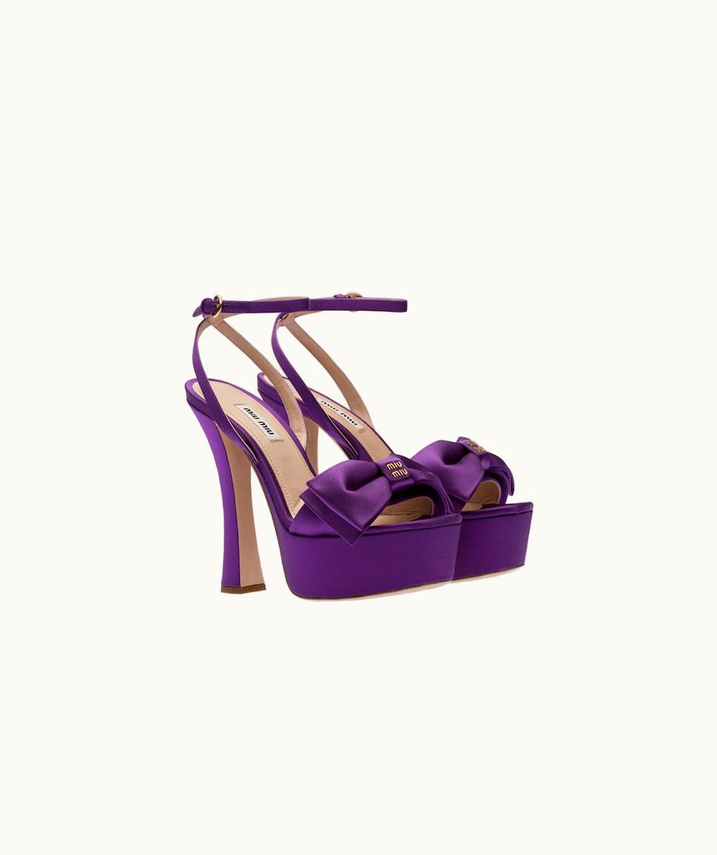 Miu Miu Miu Miu Satin Platform Sandals UZ0153493