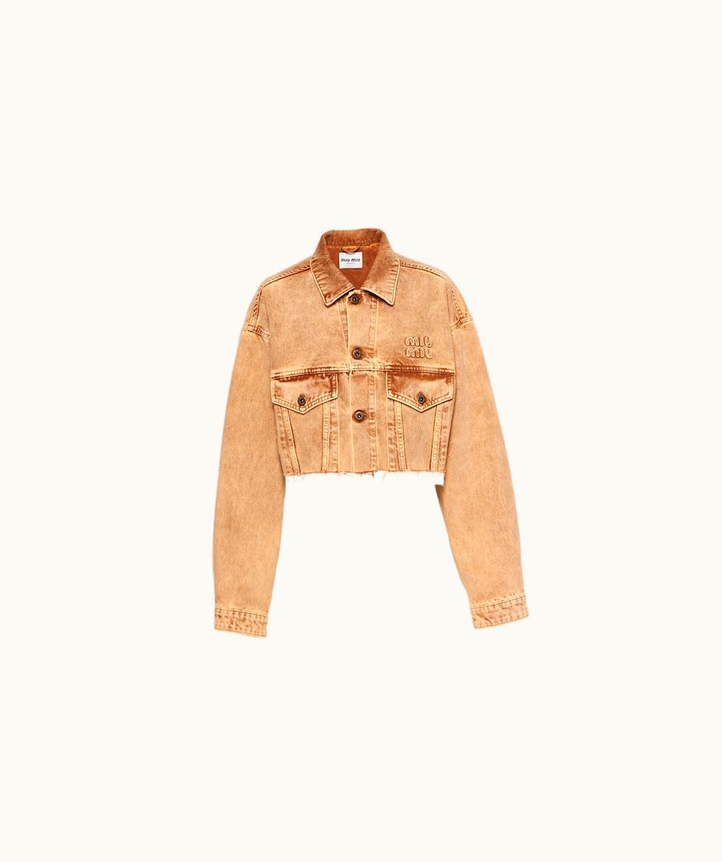 Miu Miu Miu Miu Marbleized Denim Blouson Jacket UZ0153494