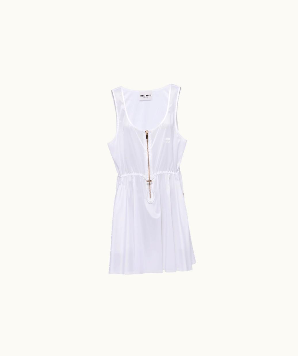 Miu Miu Miu Miu Sleeveless Technical Silk Dress UZ0153505