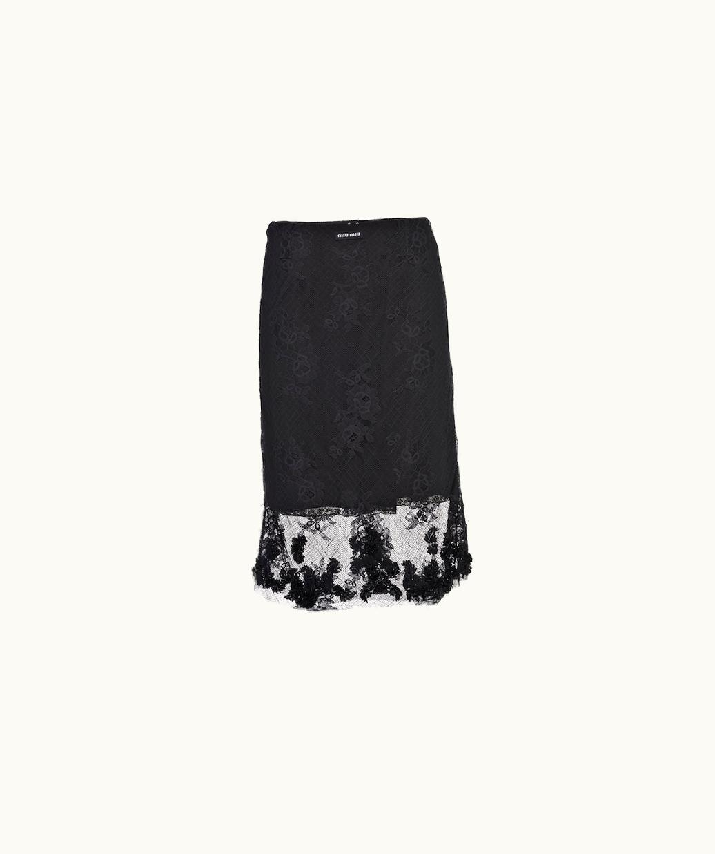 Miu Miu Miu Miu Embroidered Lace Skirt