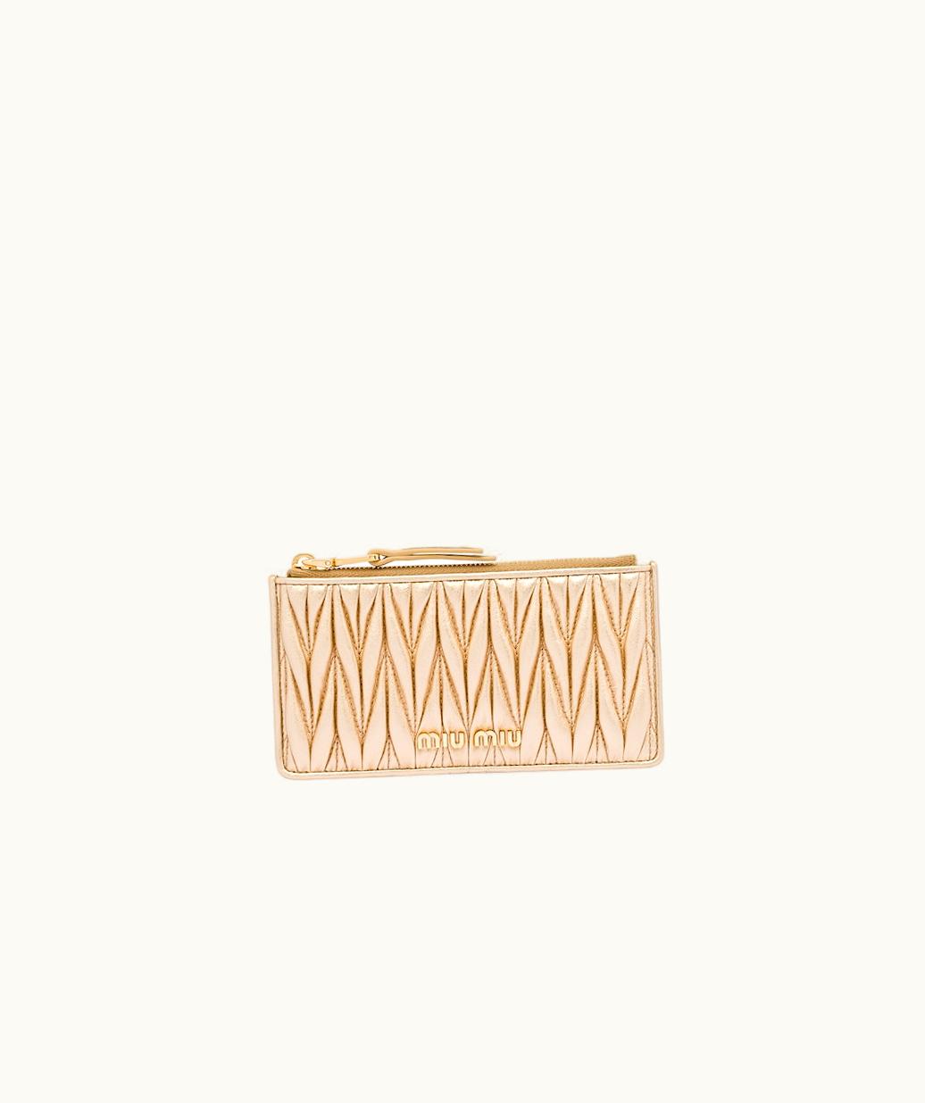 Miu Miu Miu Miu Matelassé Nappa Leather Zipper Wallet UZ0153514