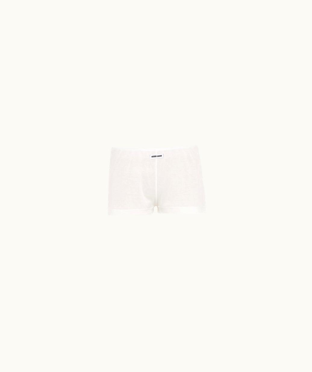 Miu Miu Miu Miu Ribbed Knit Boxer Shorts