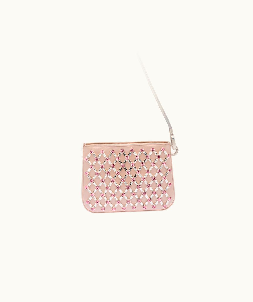 Miu Miu Miu Miu Sassy Embellished Satin Handbag