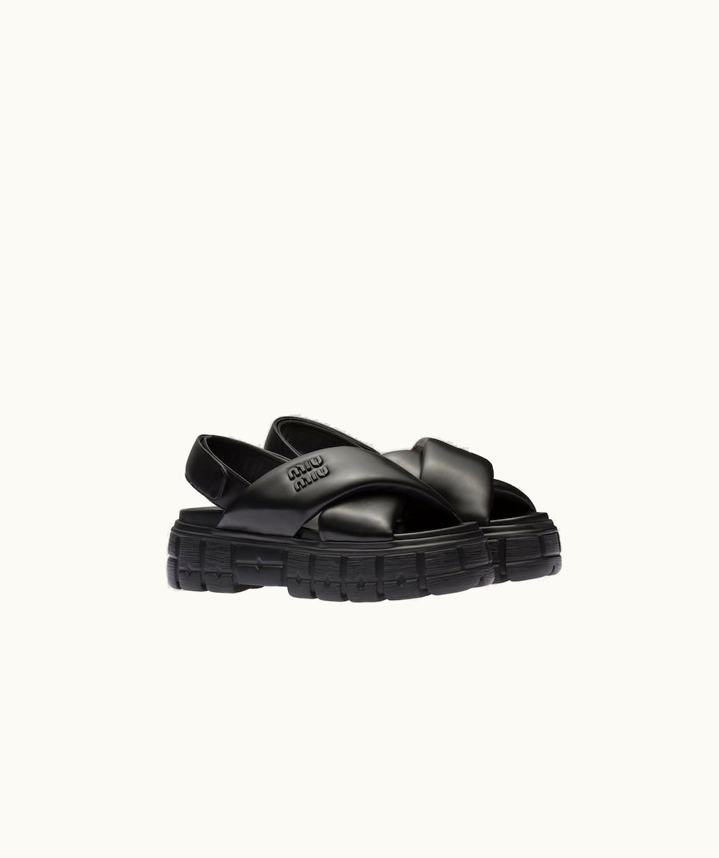 Miu Miu Miu Miu Sporty Nappa Leather Sandals UZ0153562