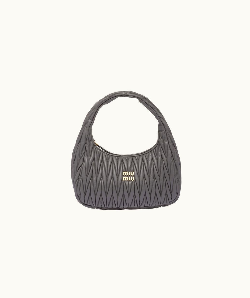 Miu Miu Miu Miu Wander Matelassé Nappa Leather Hobo Bag UZ0153572