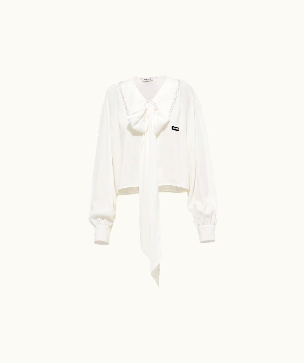 Miu Miu Miu Miu Embroidered Sablé Shirt