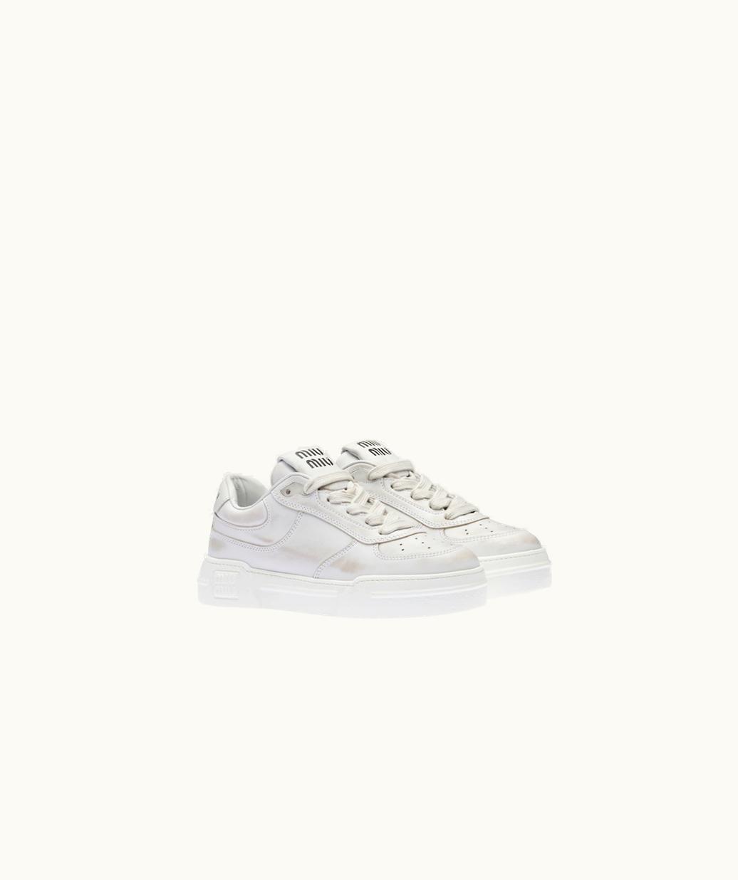 Miu Miu Miu Miu Bleached Leather Sneakers UZ0153579