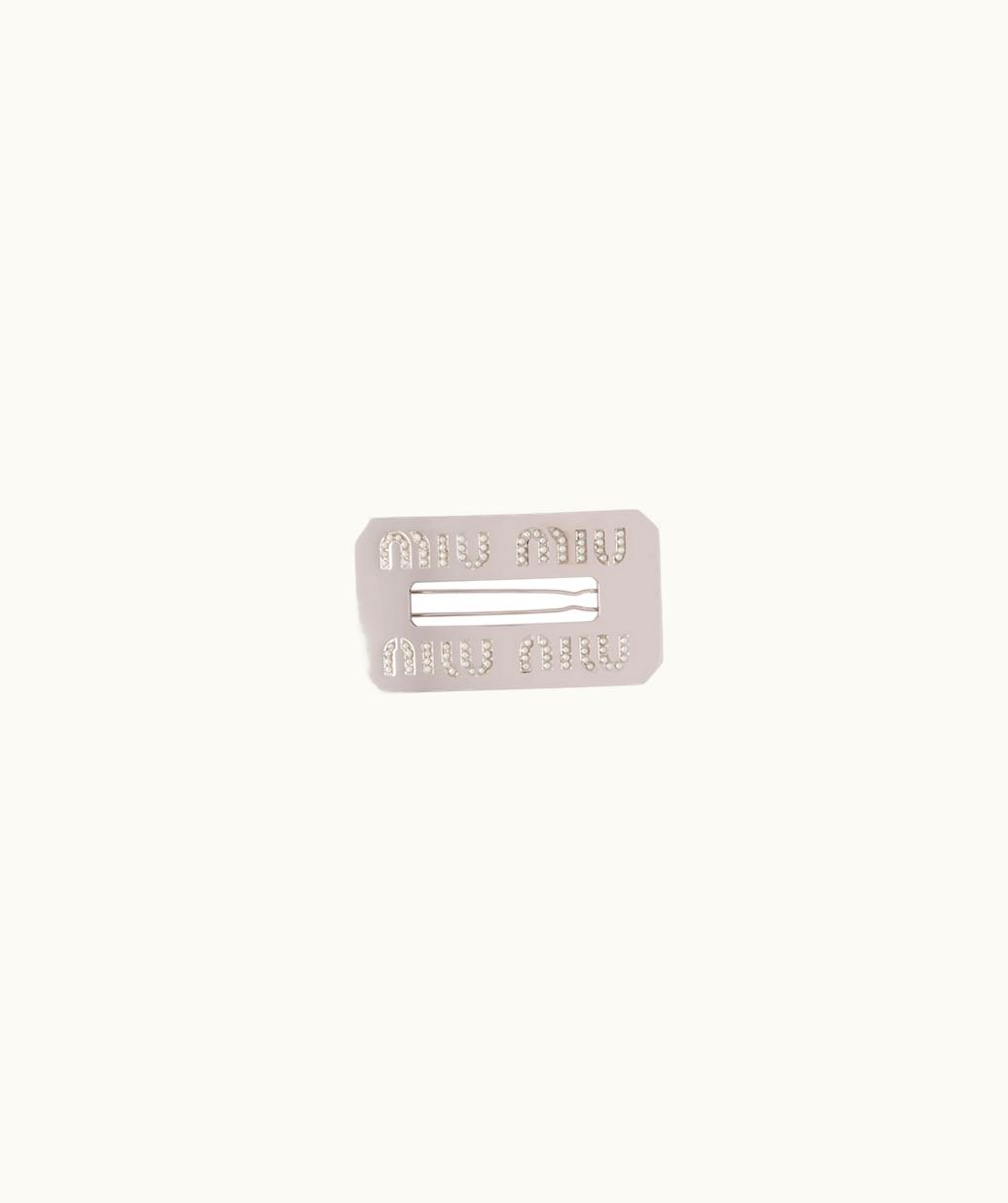 Miu Miu Miu Miu Pearl Rigid Hair Clip With Pearls