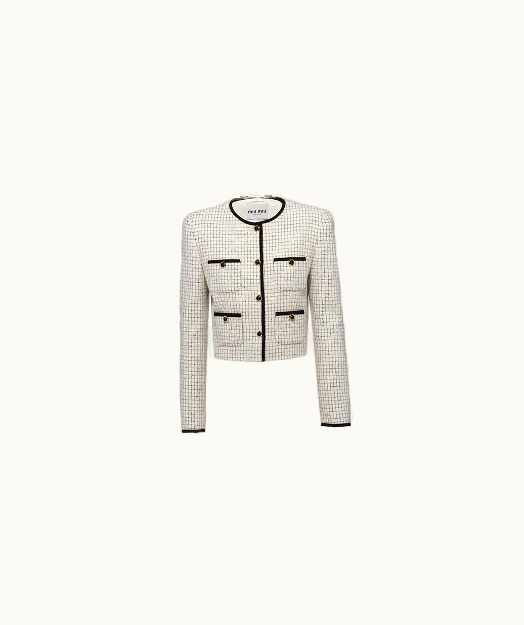 Miu Miu Miu Miu Single-Breasted Check Jacket