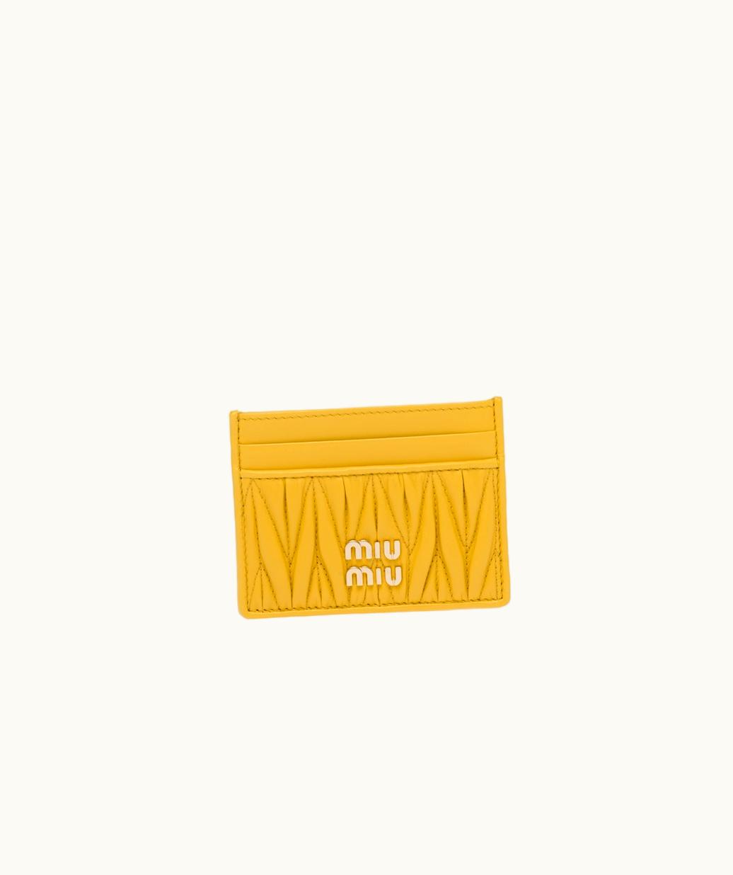 Miu Miu Miu Miu Matelassé Nappa Leather Card Holder UZ0153675