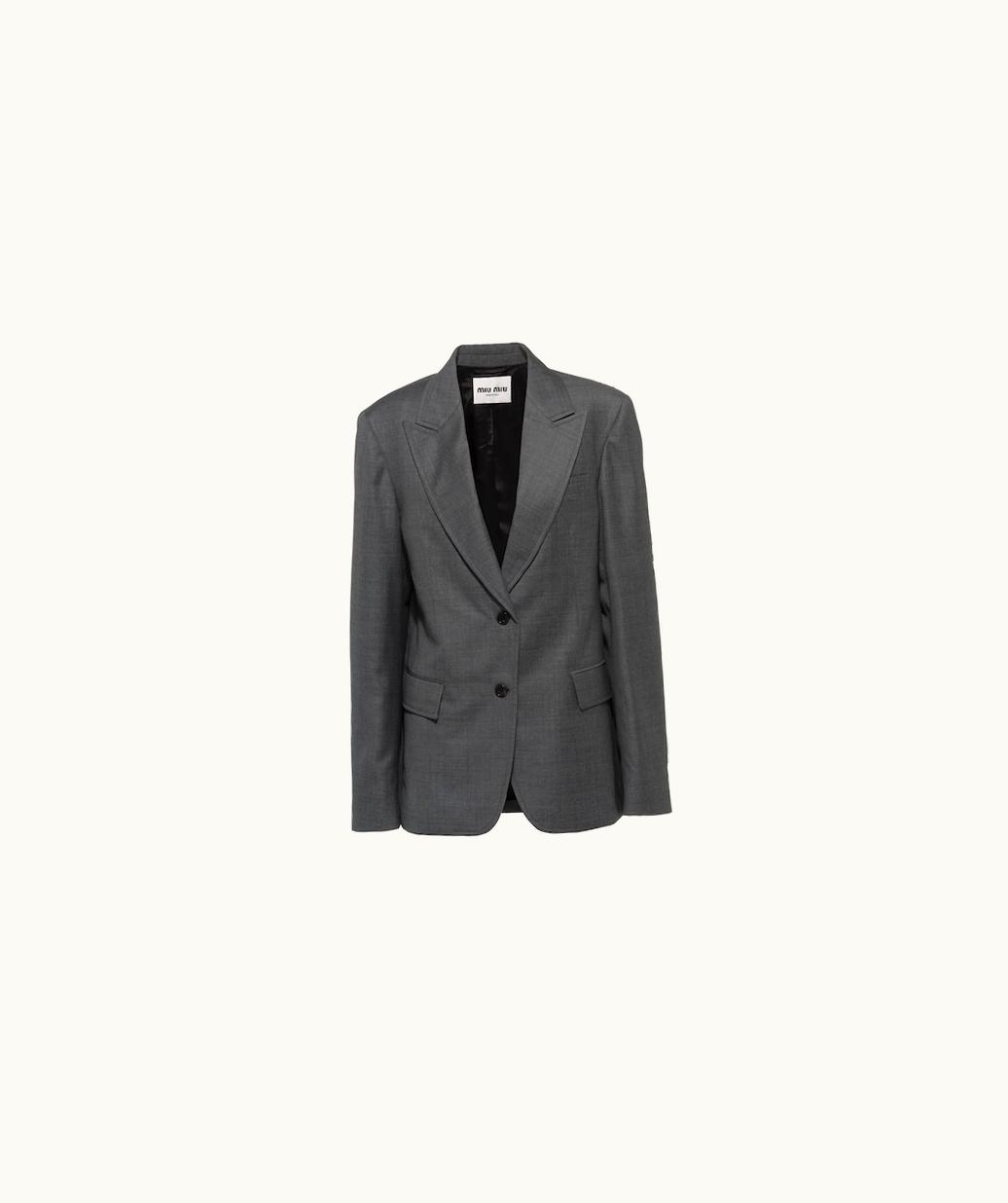 Miu Miu Miu Miu Grisaille Single-Breasted Jacket UZ0153678