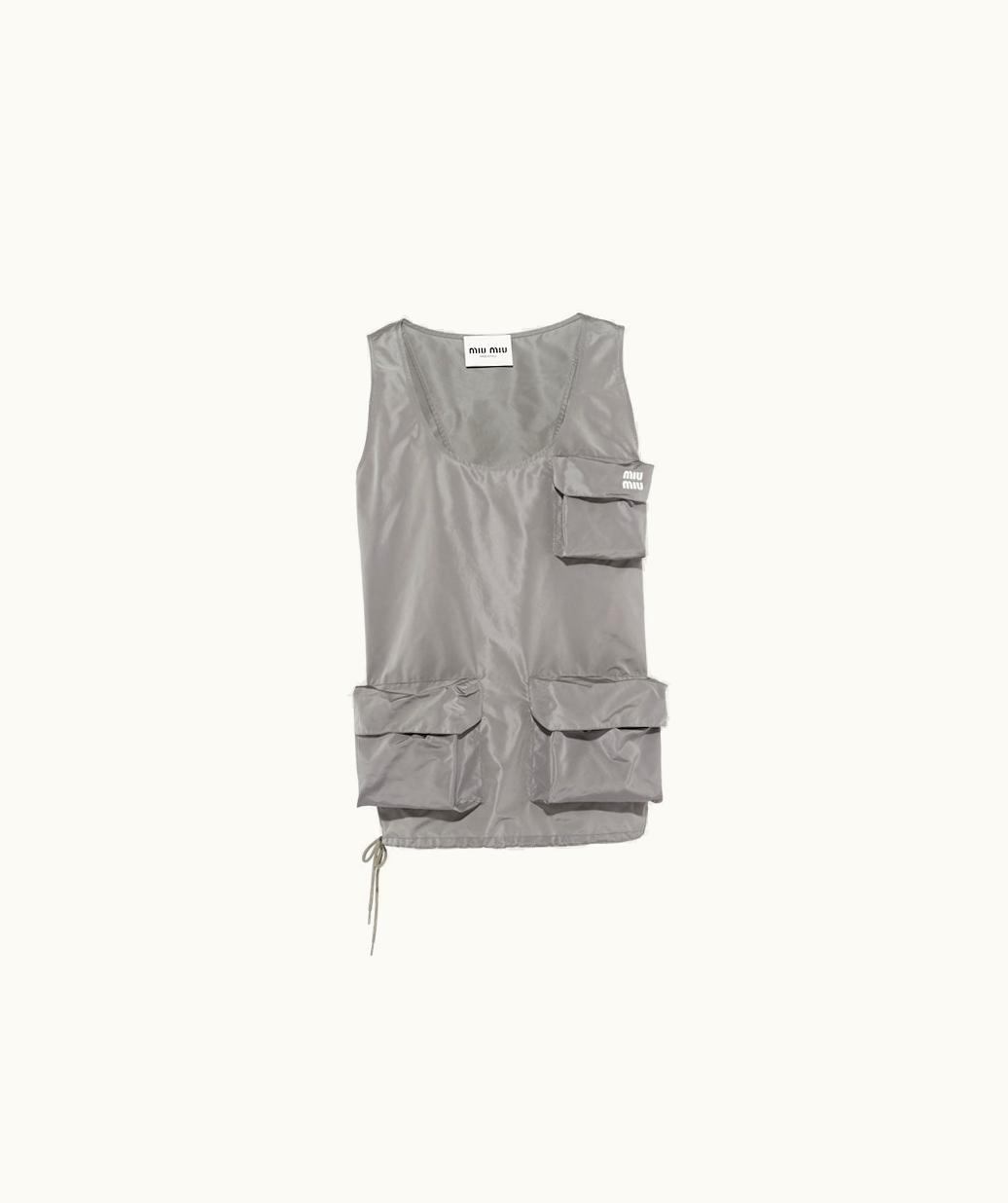 Miu Miu Miu Miu Technical Fabric Mini-Dress