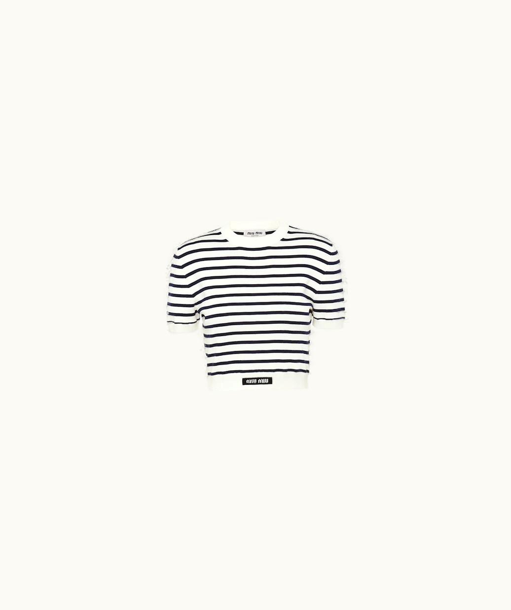 Miu Miu Miu Miu Cotton Crew-Neck Sweater