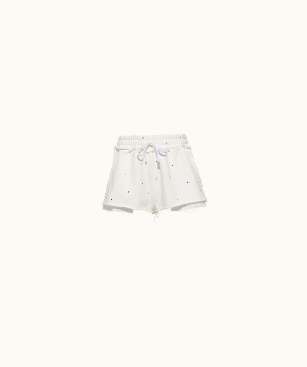 Miu Miu Miu Miu Embroidered Cotton Shorts UZ0153697