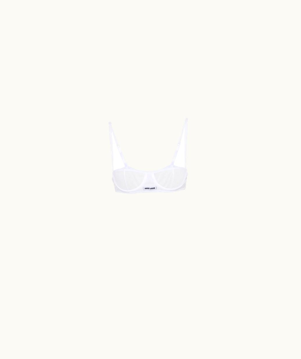 Miu Miu Miu Miu Ribbed Knit Demi Bra