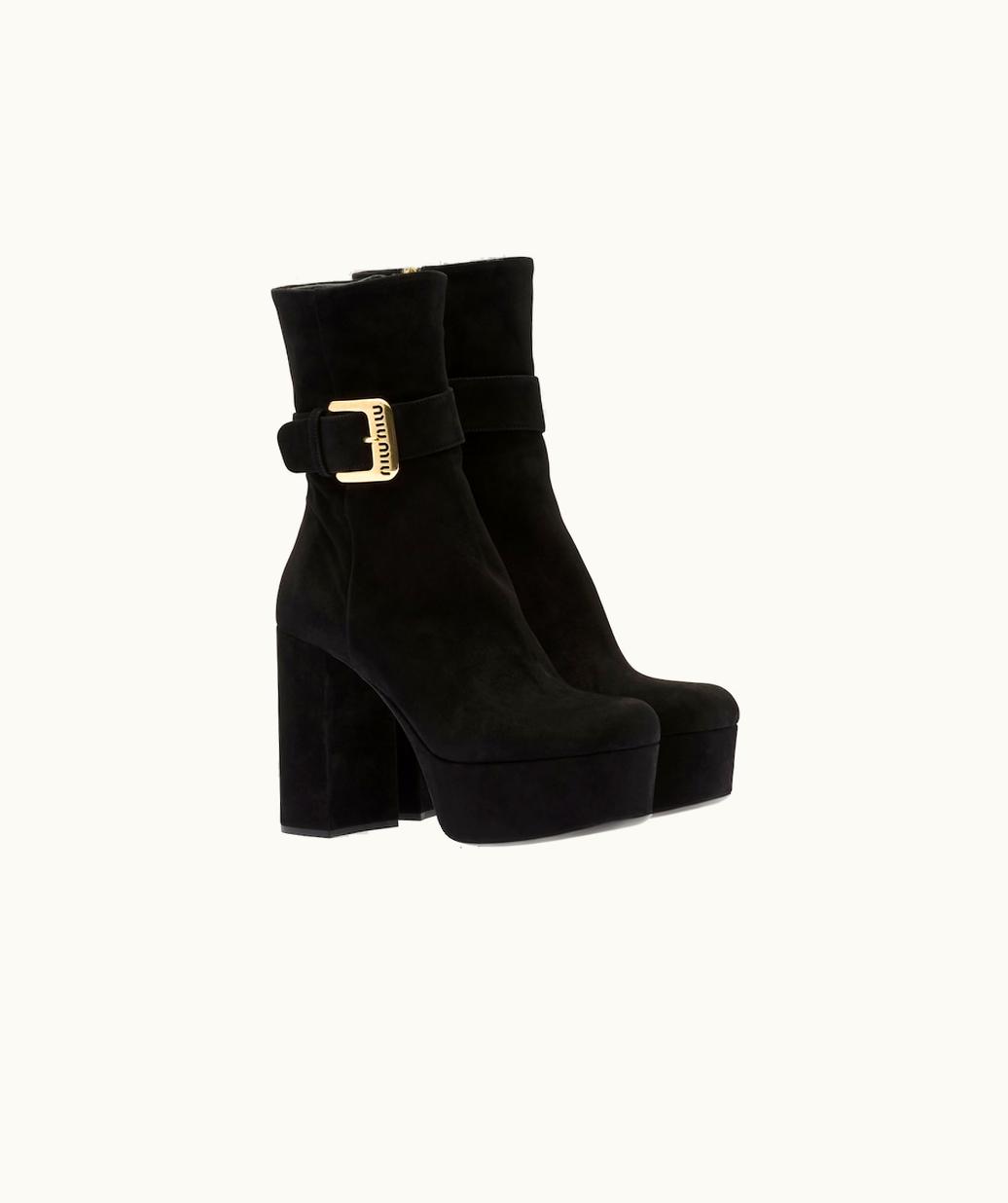 Miu Miu Miu Miu Suede Platform Booties