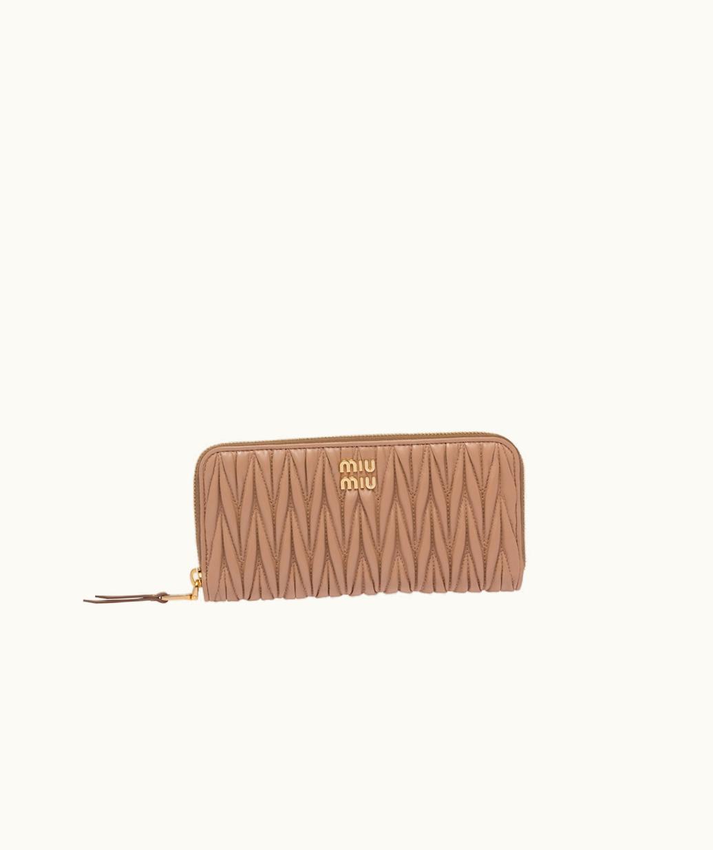 Miu Miu Miu Miu Large Matelassé Nappa Leather Wallet UZ0153757