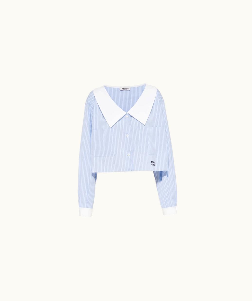 Miu Miu Miu Miu Striped Poplin Shirt UZ0153788