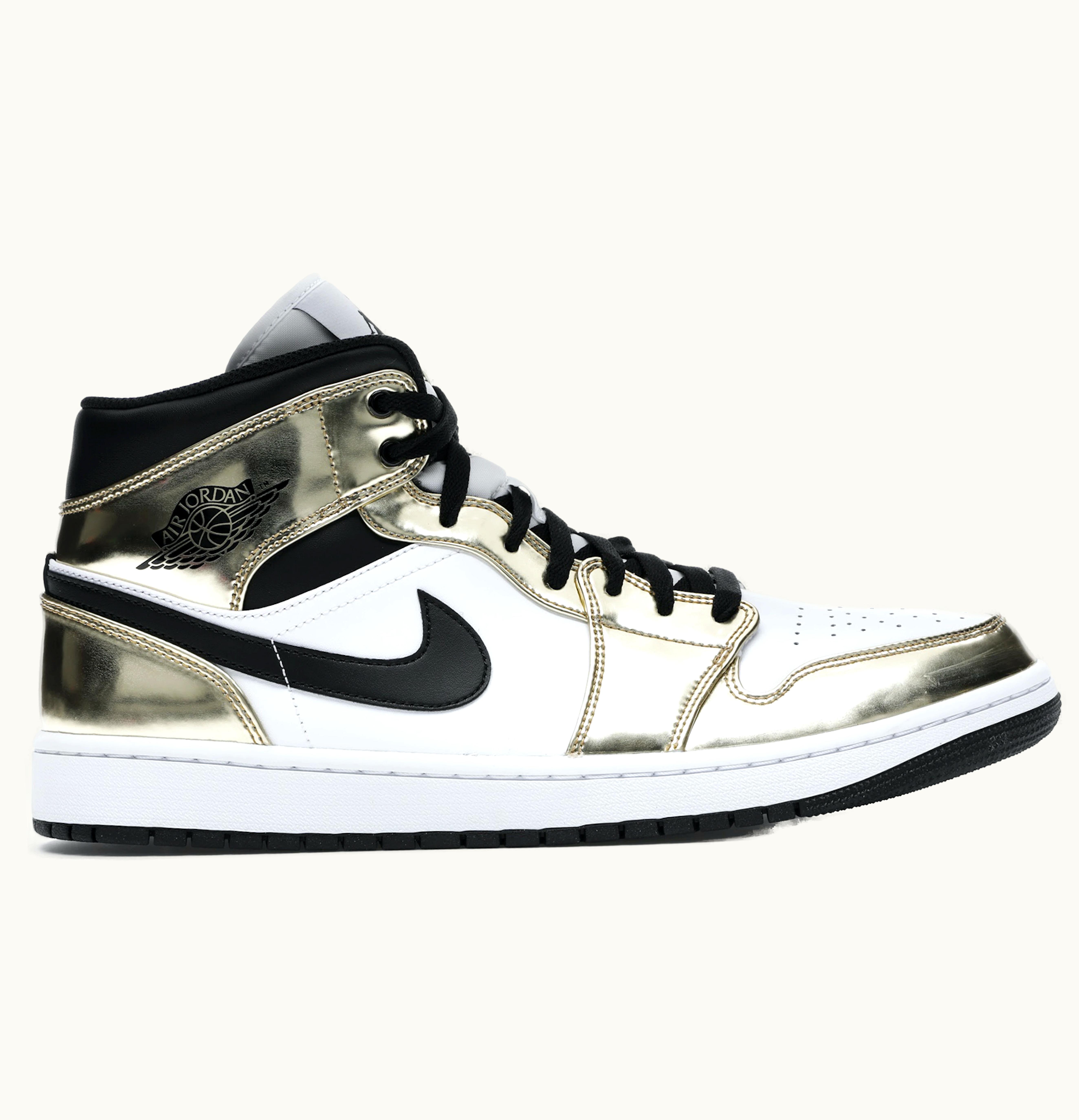 Jordan Air Jordan 1 Mid Metallic Gold Black White