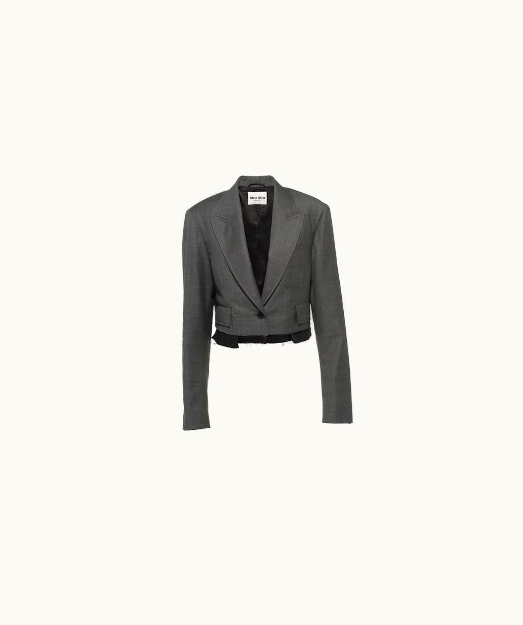 Miu Miu Miu Miu Grisaille Single-Breasted Jacket UZ0153800