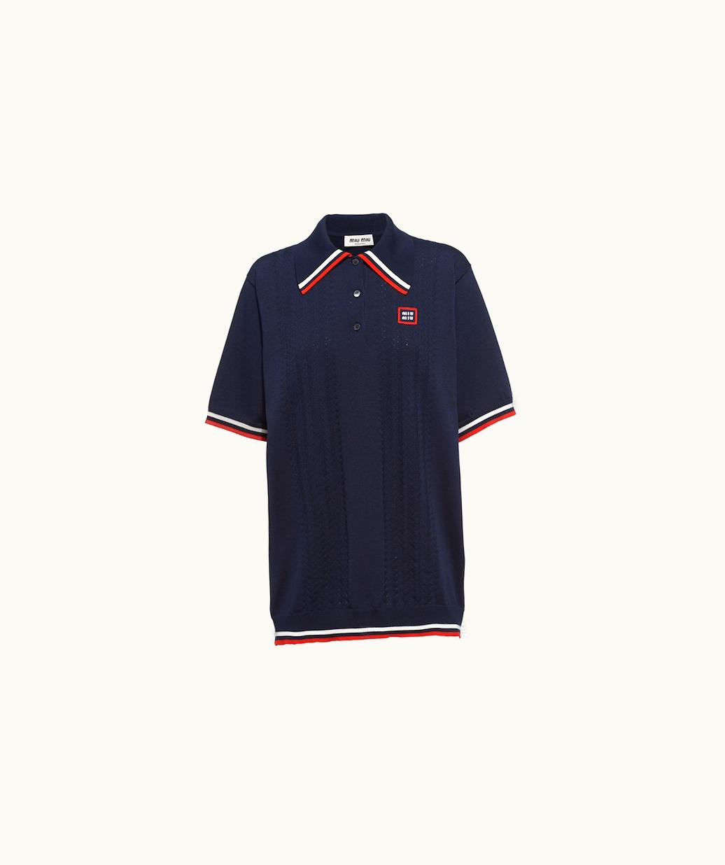 Miu Miu Miu Miu Silk And Cotton Polo Shirt UZ0153822