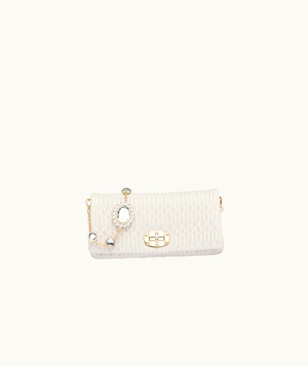 Miu Miu Miu Miu Iconic Crystal Cloqué Nappa Leather Bag UZ0153830