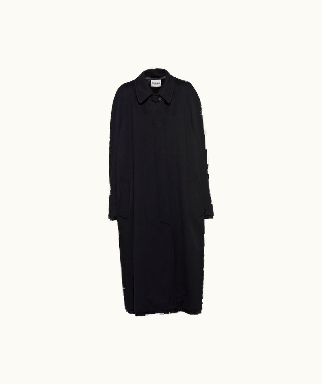 Miu Miu Miu Miu Single-Breasted Velour Coat UZ0153836