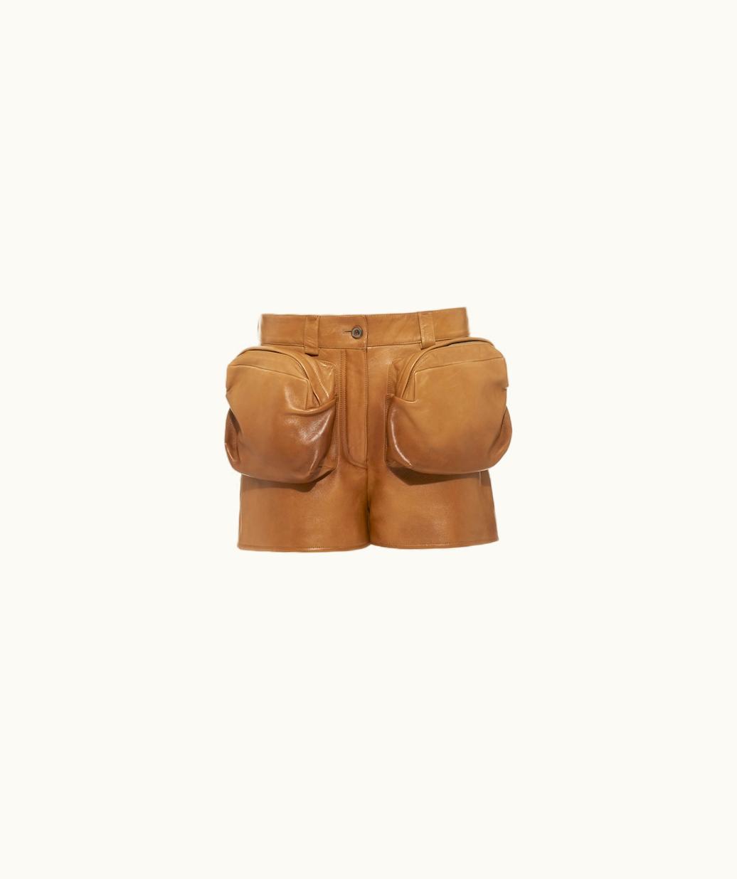 Miu Miu Miu Miu Nappa Leather Shorts UZ0153838