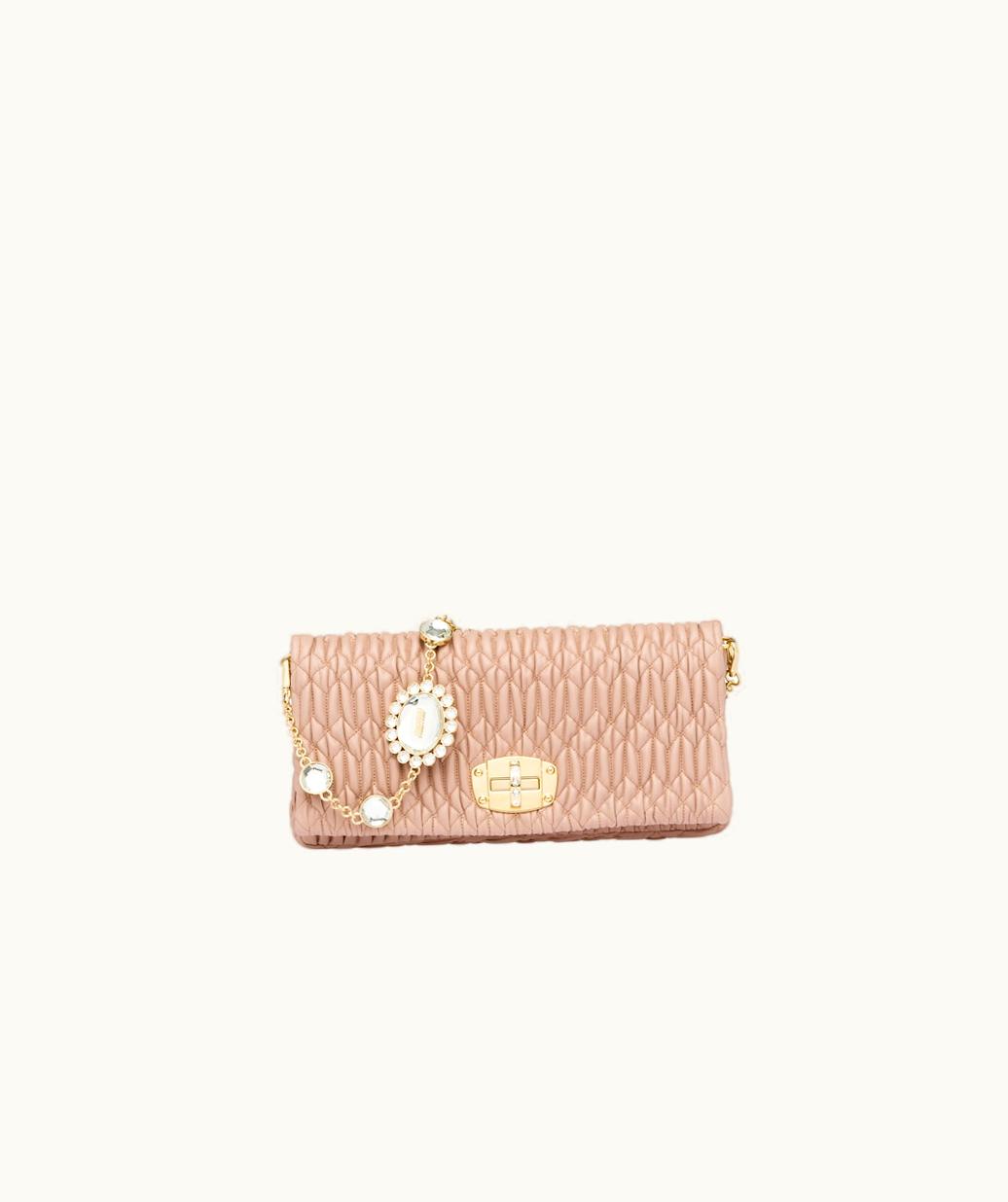 Miu Miu Miu Miu Iconic Crystal Cloqué Nappa Leather Bag UZ0153842