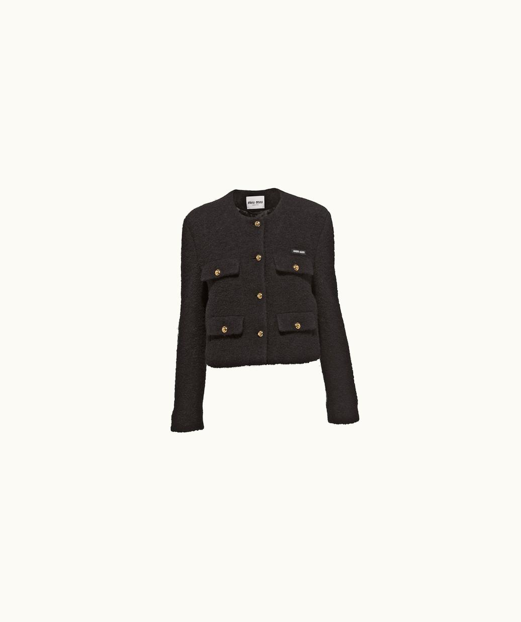 Miu Miu Miu Miu Single-Breasted Bouclé Jacket UZ0153870