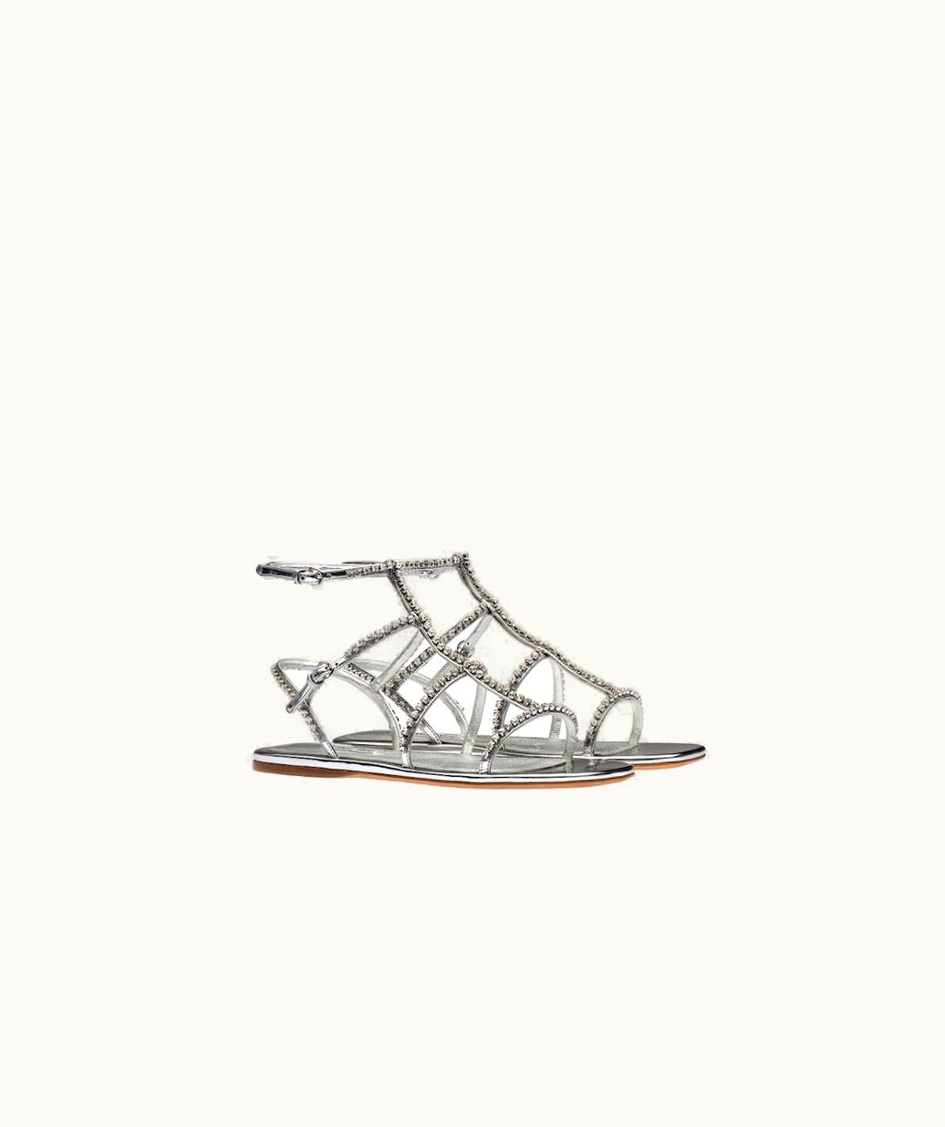 Miu Miu Miu Miu Metallic Technical Fabric Sandals
