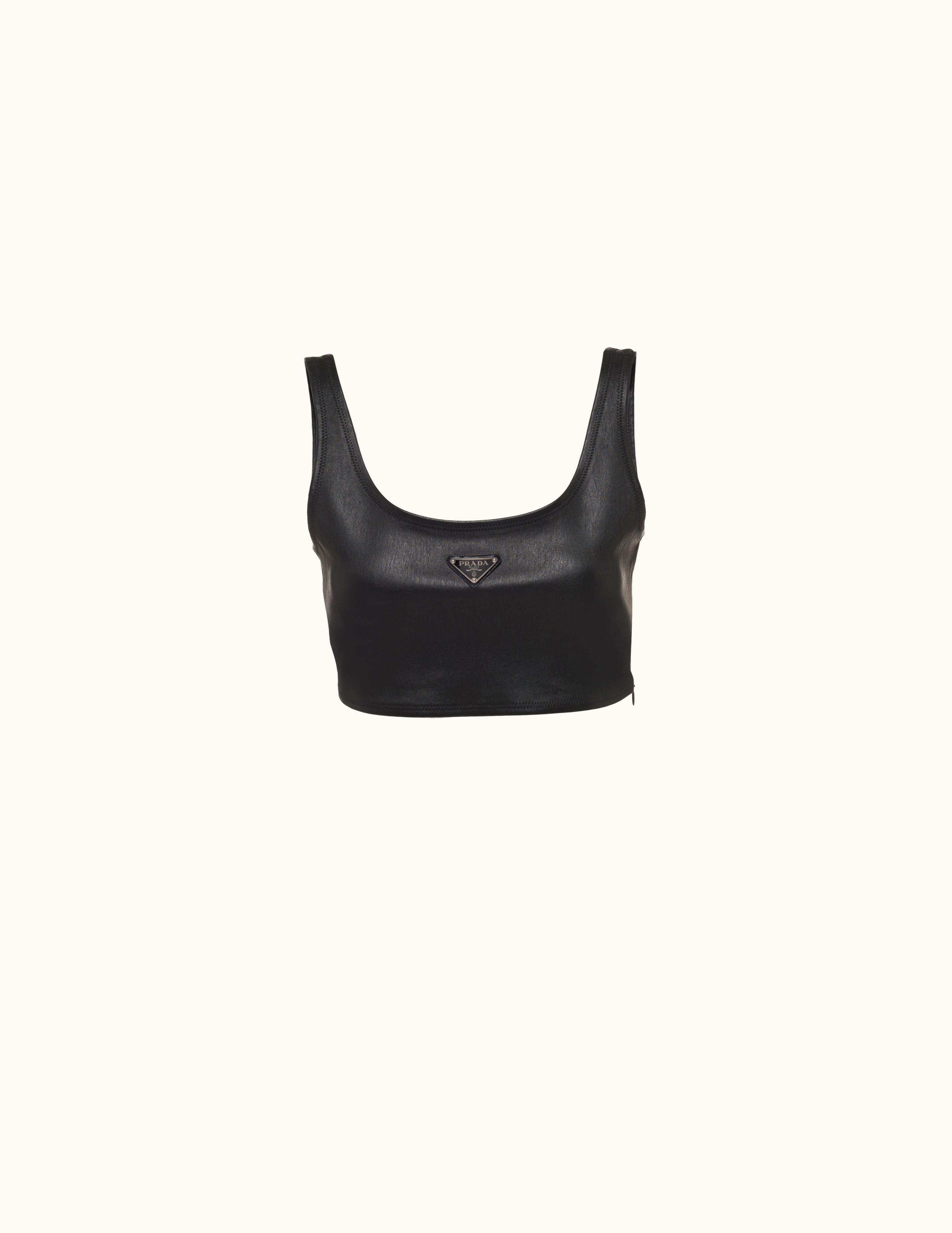 Prada Prada Stretch Nappa Leather Top