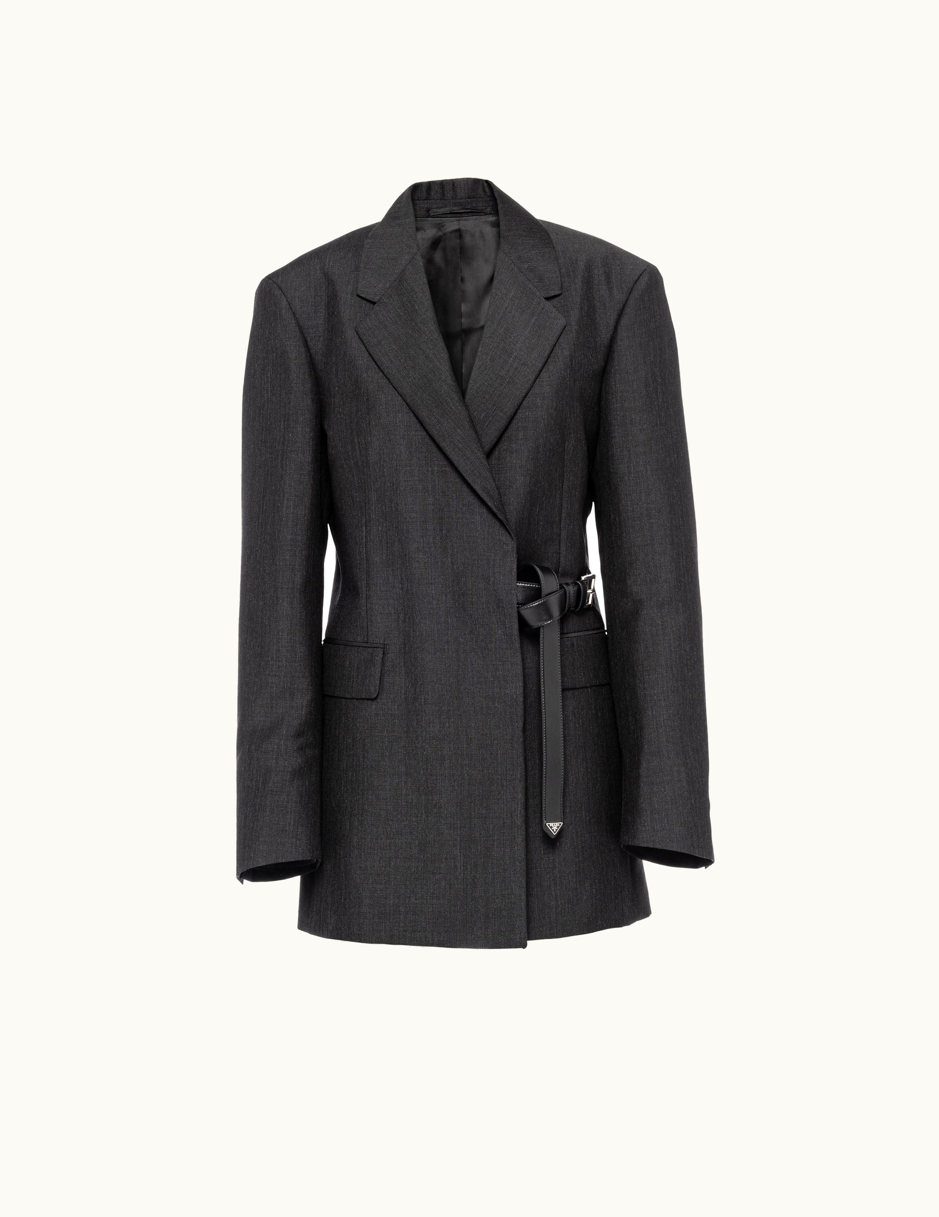 Prada Prada Double-Breasted Kid Mohair Jacket