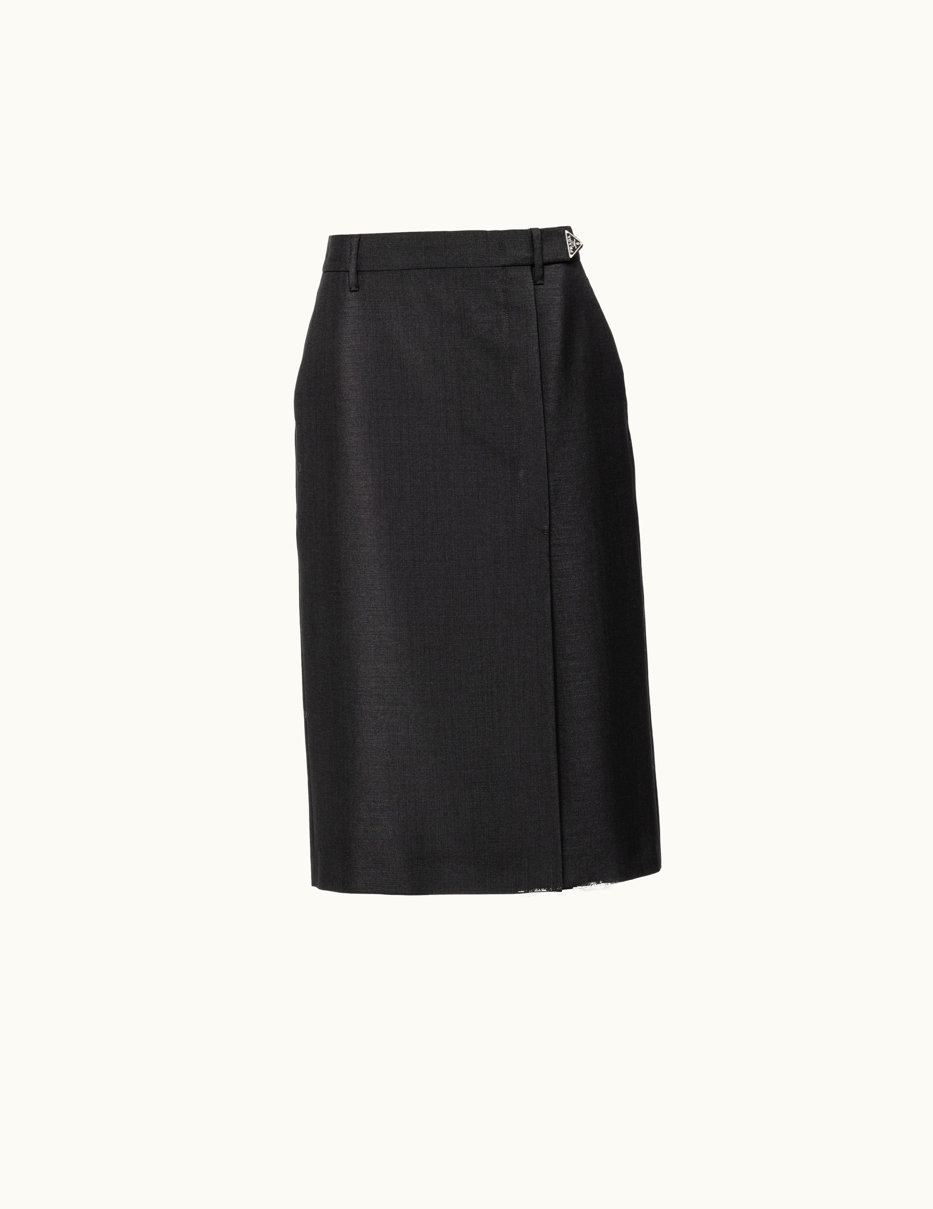Prada Prada Kid Mohair Midi Skirt