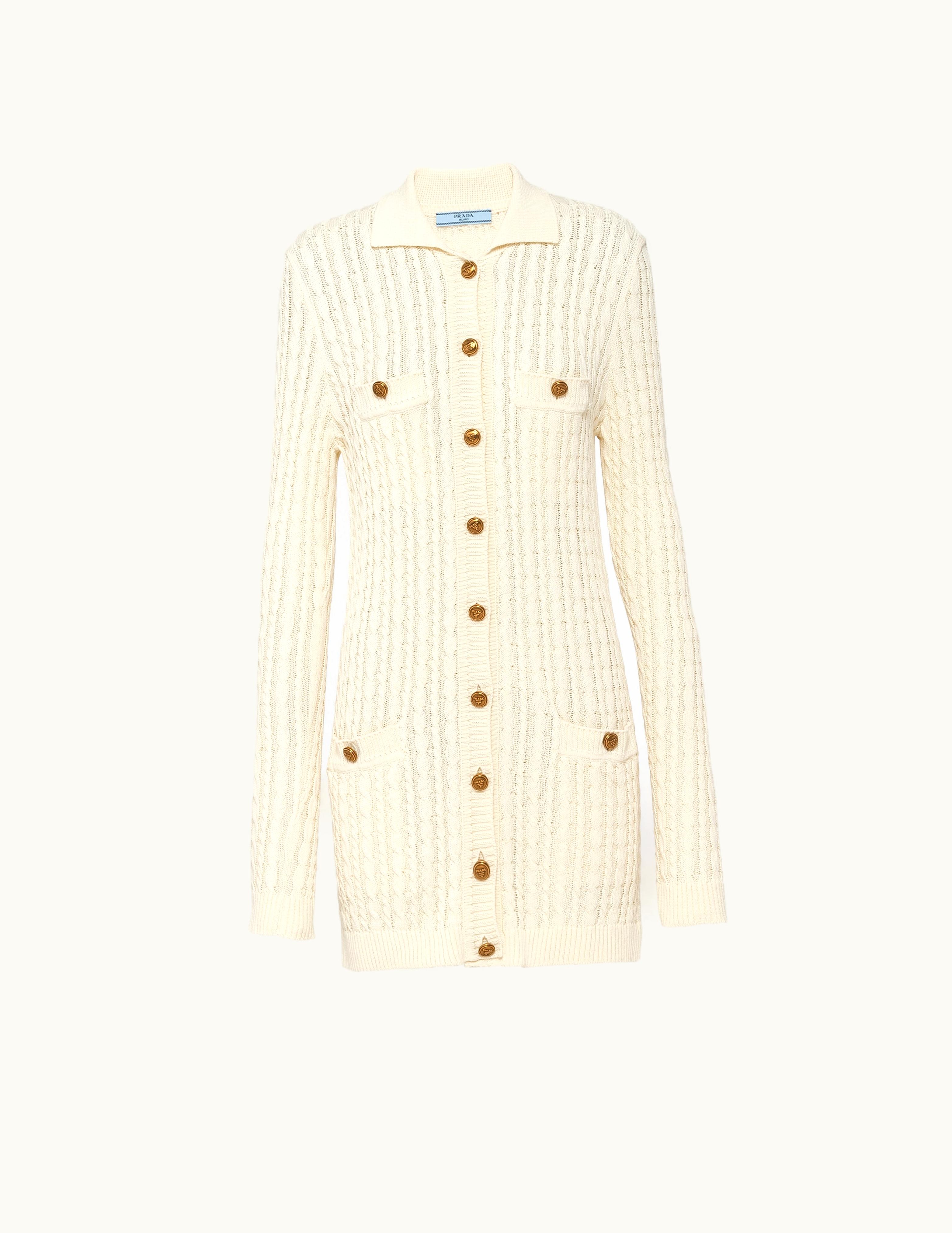 Prada Prada Cable-Knit Cotton Mini-Dress UZ0155200