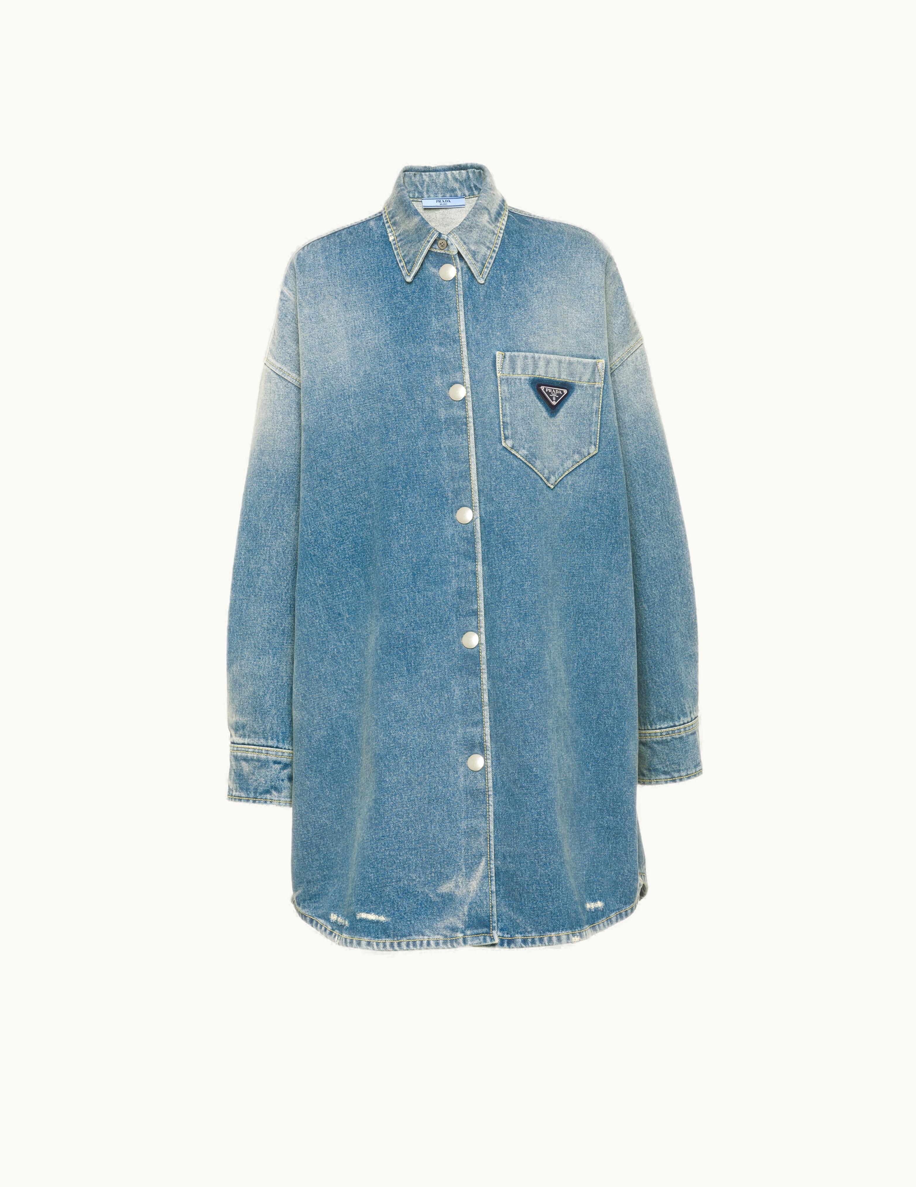 Prada Prada Oversized Organic Denim Shirt UZ0155215