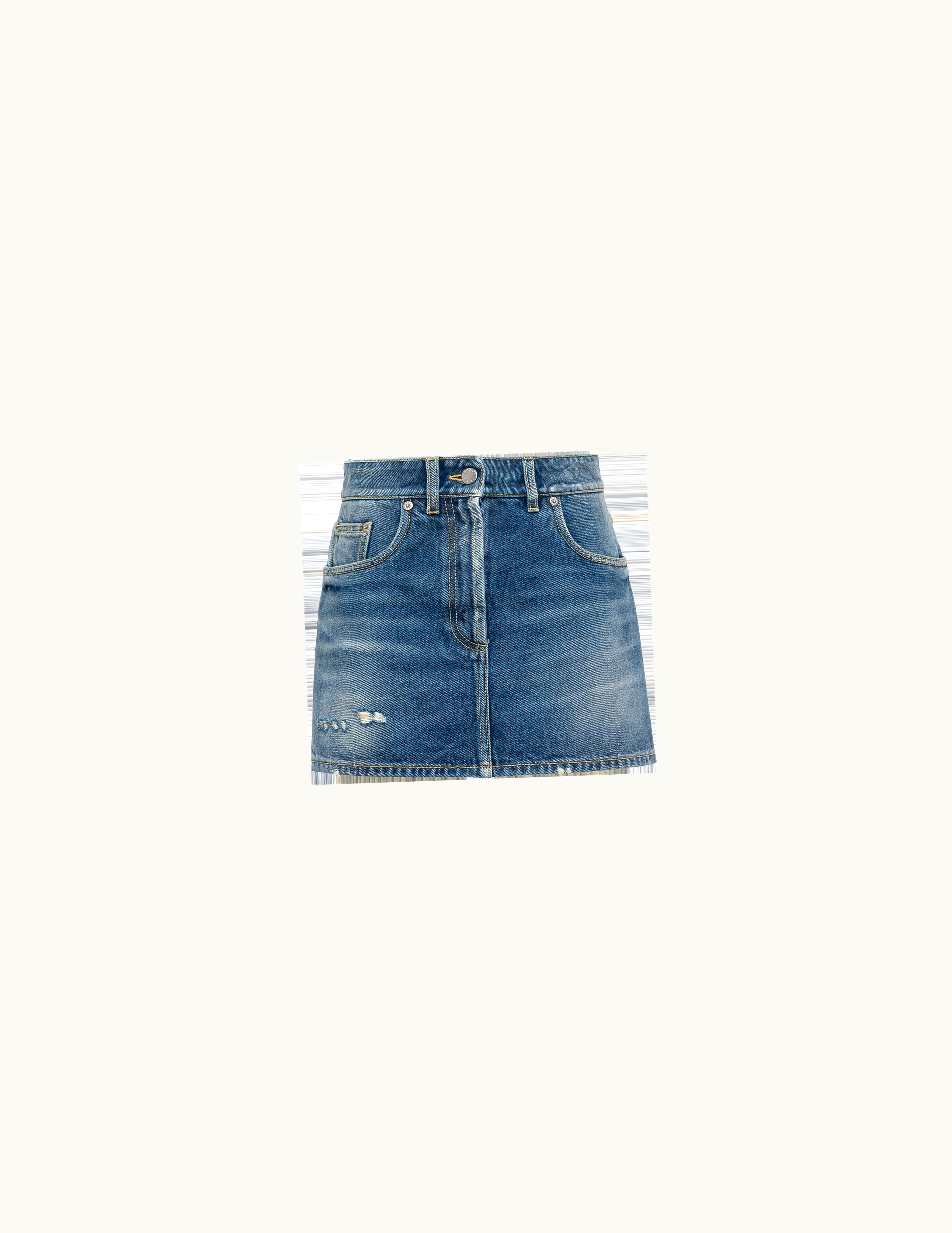Prada Prada Organic Denim Miniskirt UZ0155216