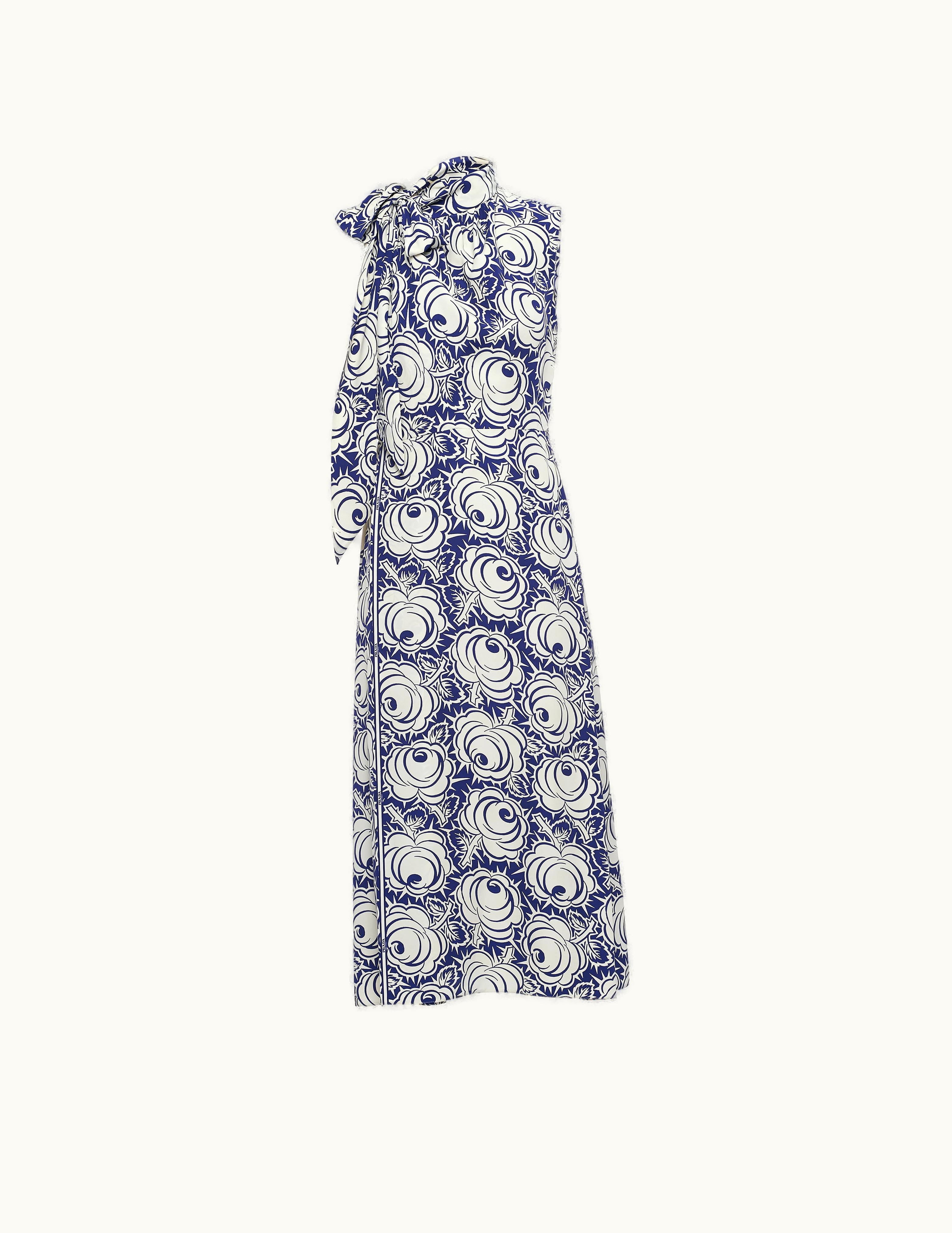 Prada Prada Printed Pongé Dress UZ0155235