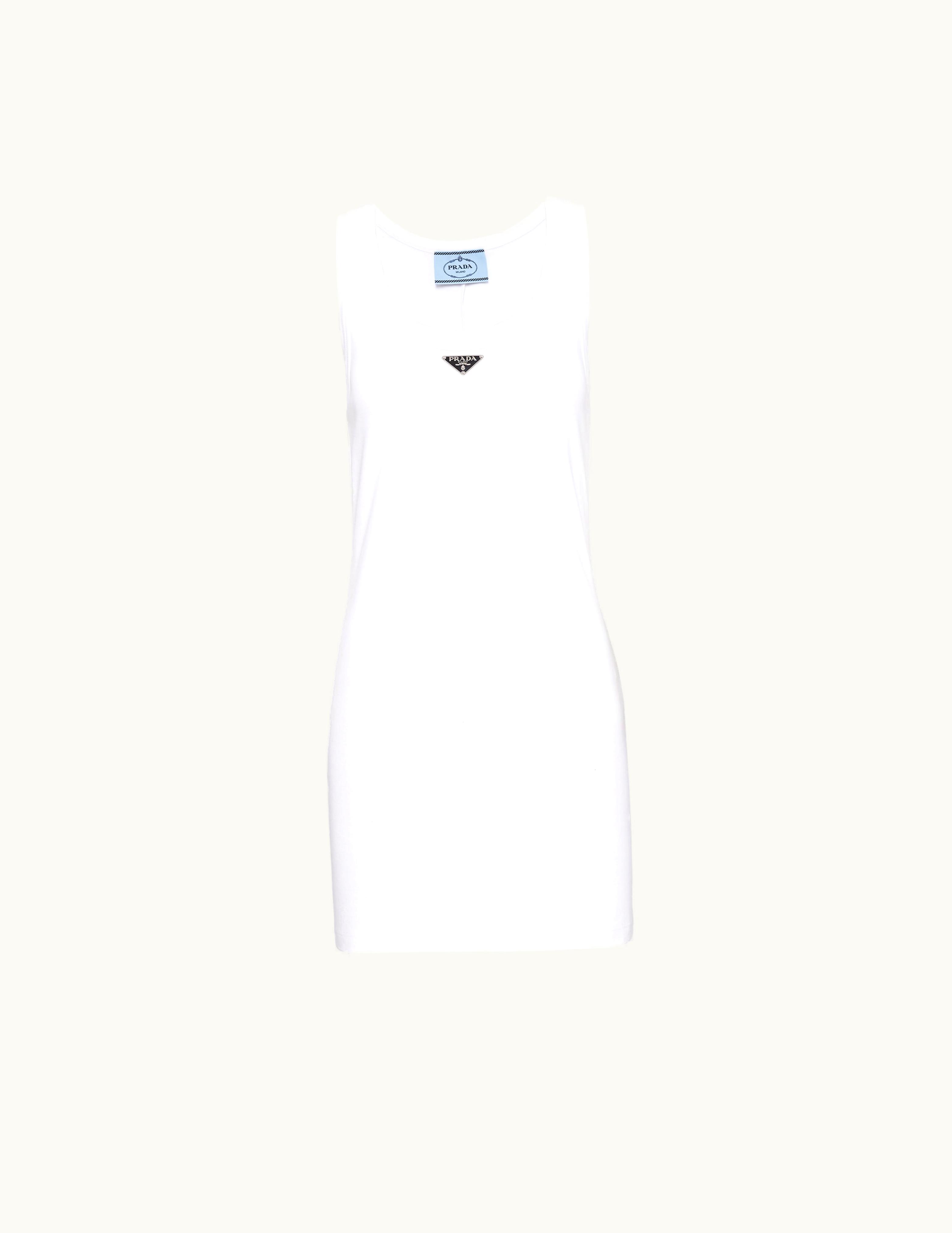 Prada Prada Ribbed Knit Jersey Dress