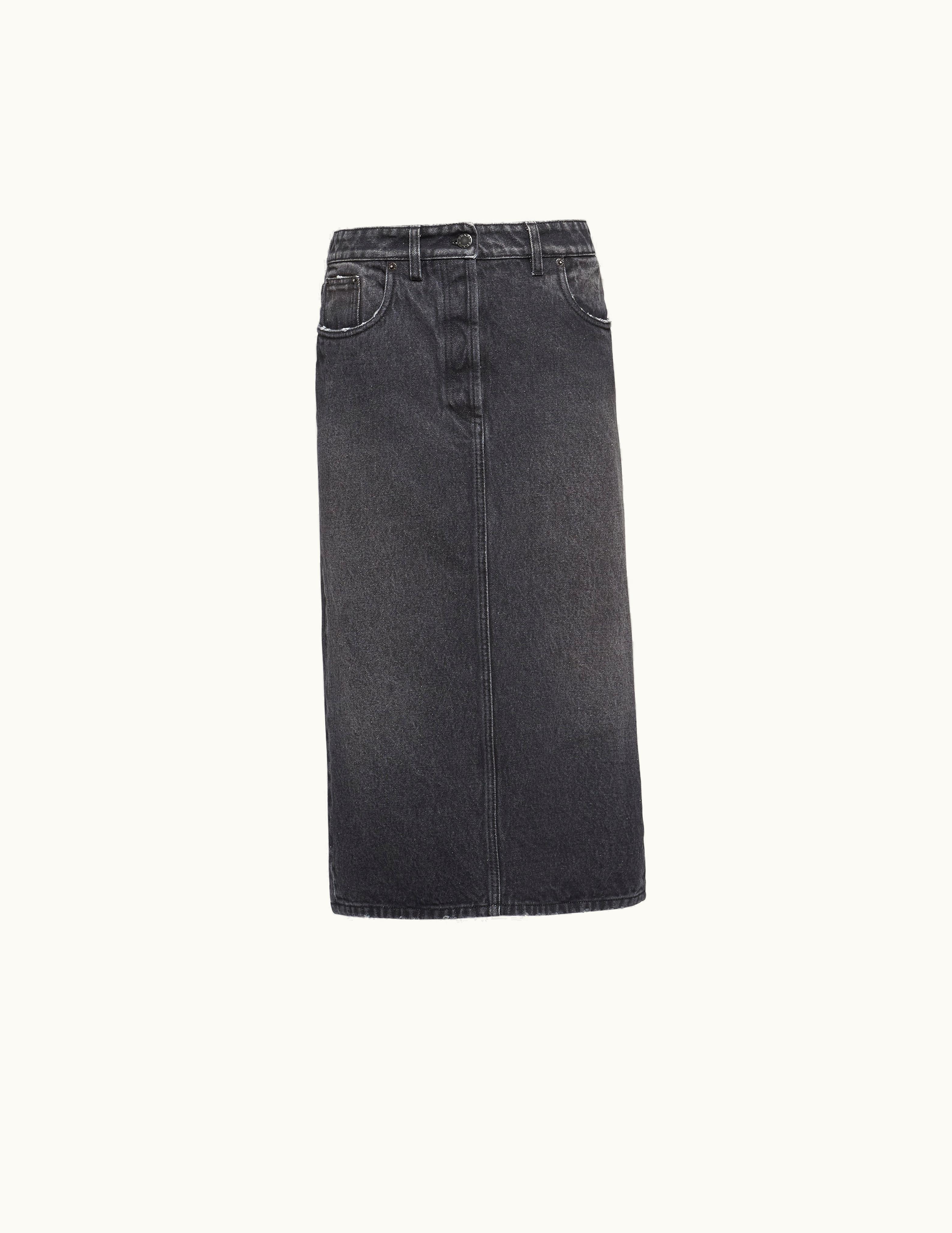 Prada Prada Long Denim Skirt
